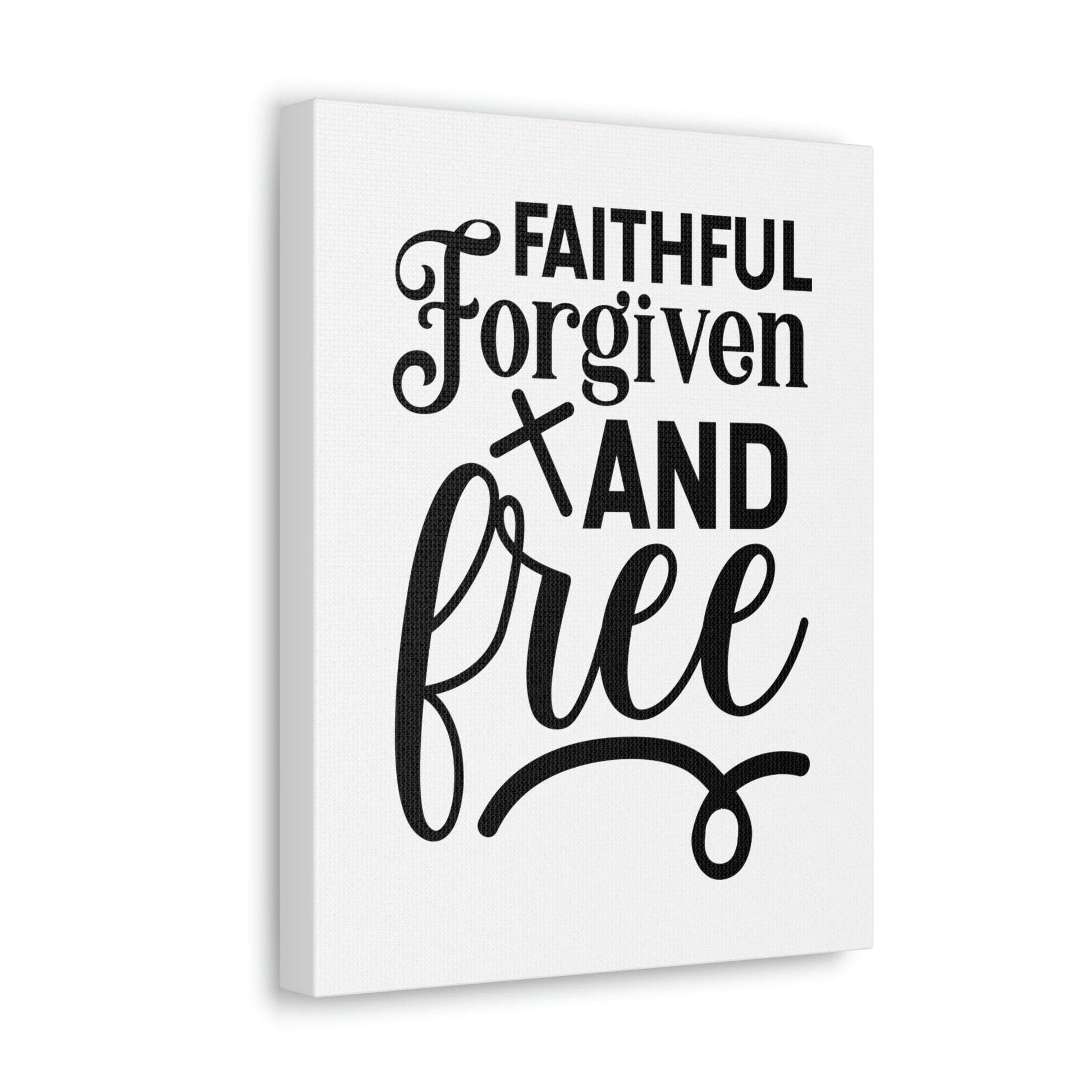 Faithful, Forgiven And Free Mark 11:25 Christian Wall Art Bible Verse Print Ready to Hang Unframed-Express Your Love Gifts