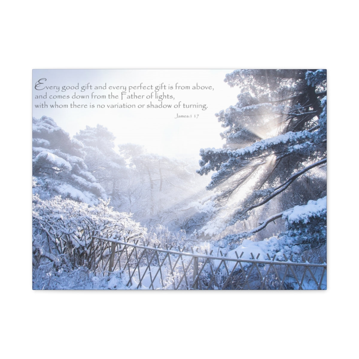 Scripture Walls Father Of Lights James 1:17 Bible Verse Canvas Christian Wall Art Bible Verse Print Ready To Hang Unframed-Express Your Love Gifts