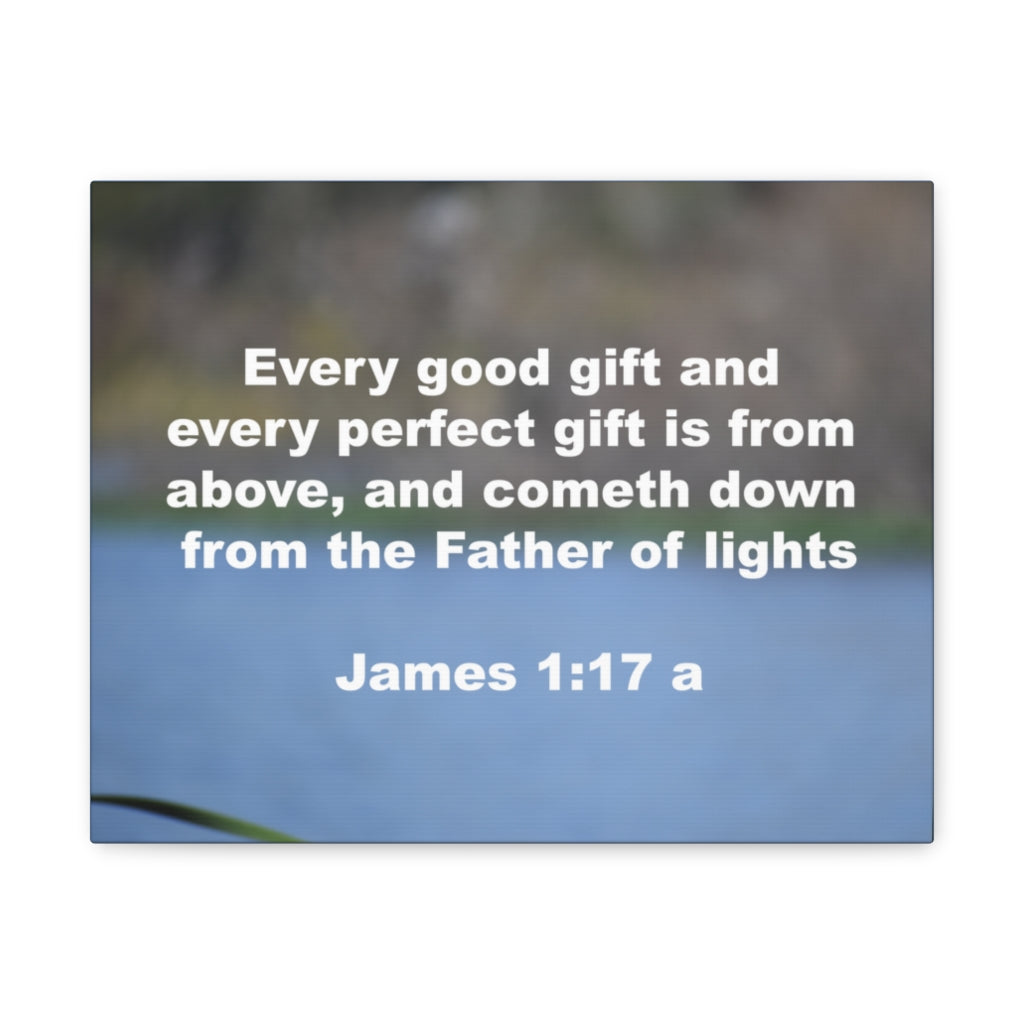 Father Of Lights James 1:17 Bible Verse Canvas Christian Wall Art Ready to Hang Unframed-Express Your Love Gifts