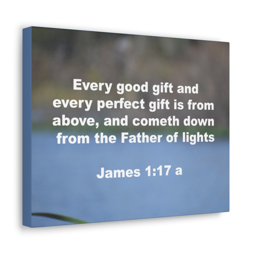 Father Of Lights James 1:17 Bible Verse Canvas Christian Wall Art Ready to Hang Unframed-Express Your Love Gifts