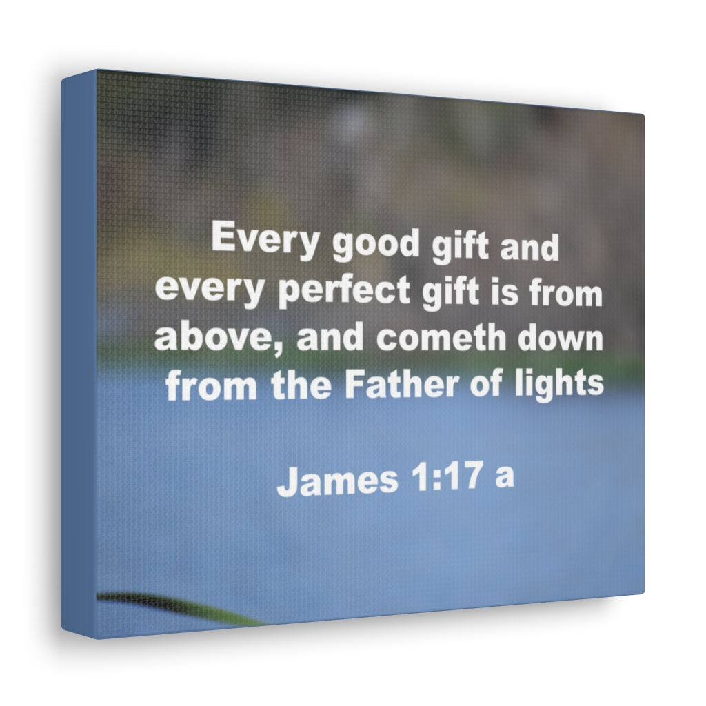 Father Of Lights James 1:17 Bible Verse Canvas Christian Wall Art Ready to Hang Unframed-Express Your Love Gifts
