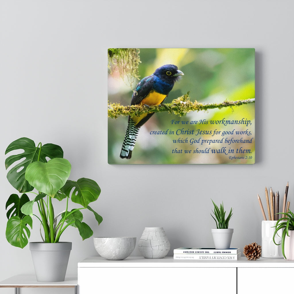 For Good Works Ephesians 2:10 Bible Verse Canvas Christian Wall Art Ready to Hang Unframed-Express Your Love Gifts