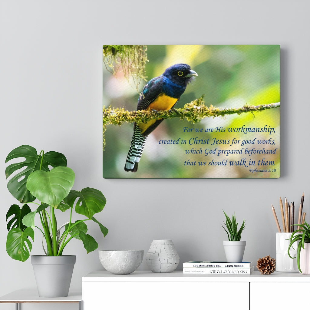 For Good Works Ephesians 2:10 Bible Verse Canvas Christian Wall Art Ready to Hang Unframed-Express Your Love Gifts