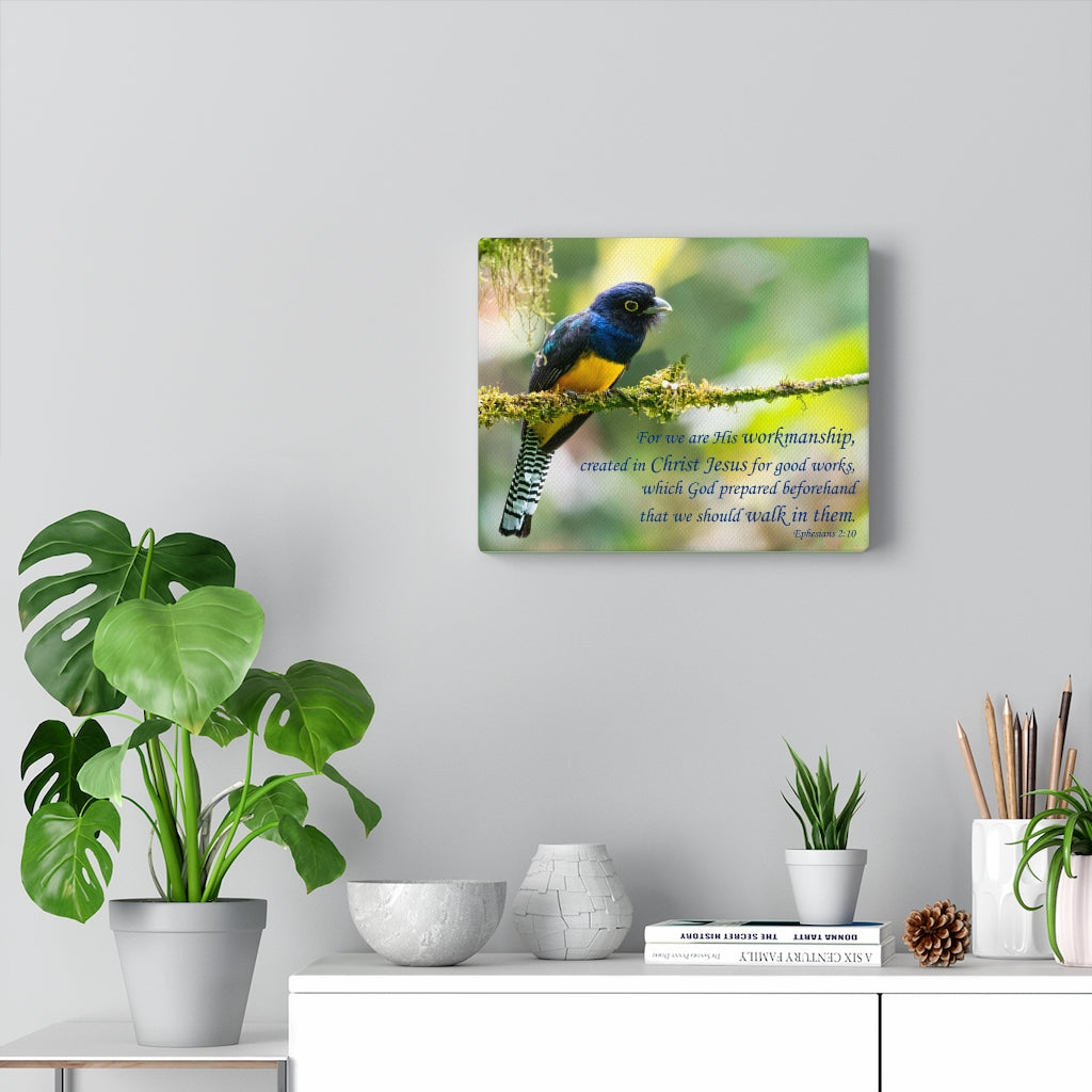 For Good Works Ephesians 2:10 Bible Verse Canvas Christian Wall Art Ready to Hang Unframed-Express Your Love Gifts
