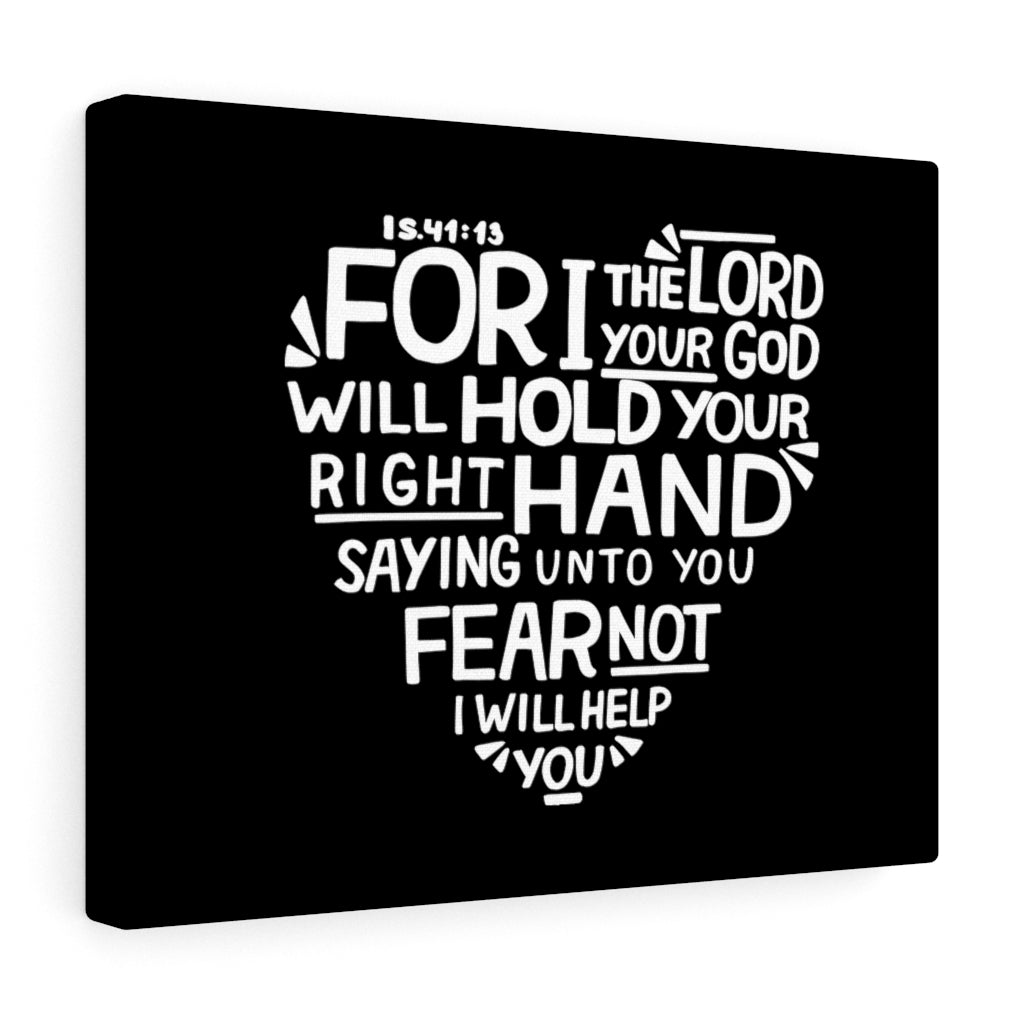 For I The Lord Your God Isaiah 41:13 Bible Verse Canvas Christian Wall Art Ready to Hang Unframed-Express Your Love Gifts