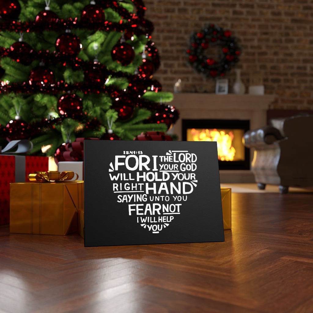 For I The Lord Your God Isaiah 41:13 Bible Verse Canvas Christian Wall Art Ready to Hang Unframed-Express Your Love Gifts
