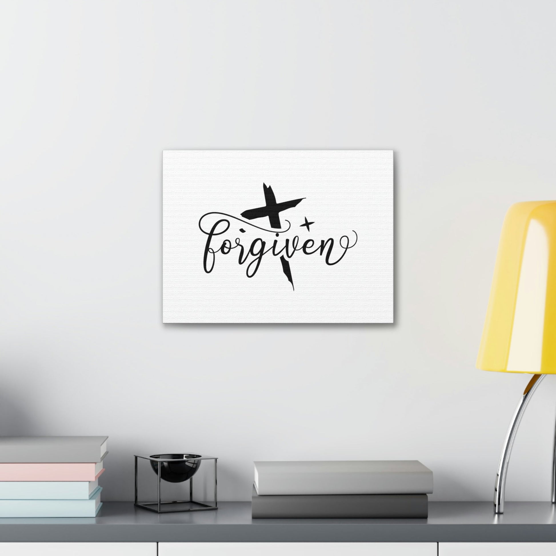 Forgiven Ephesians 4:32 Cross And Star Christian Wall Art Bible Verse Print Ready to Hang Unframed-Express Your Love Gifts