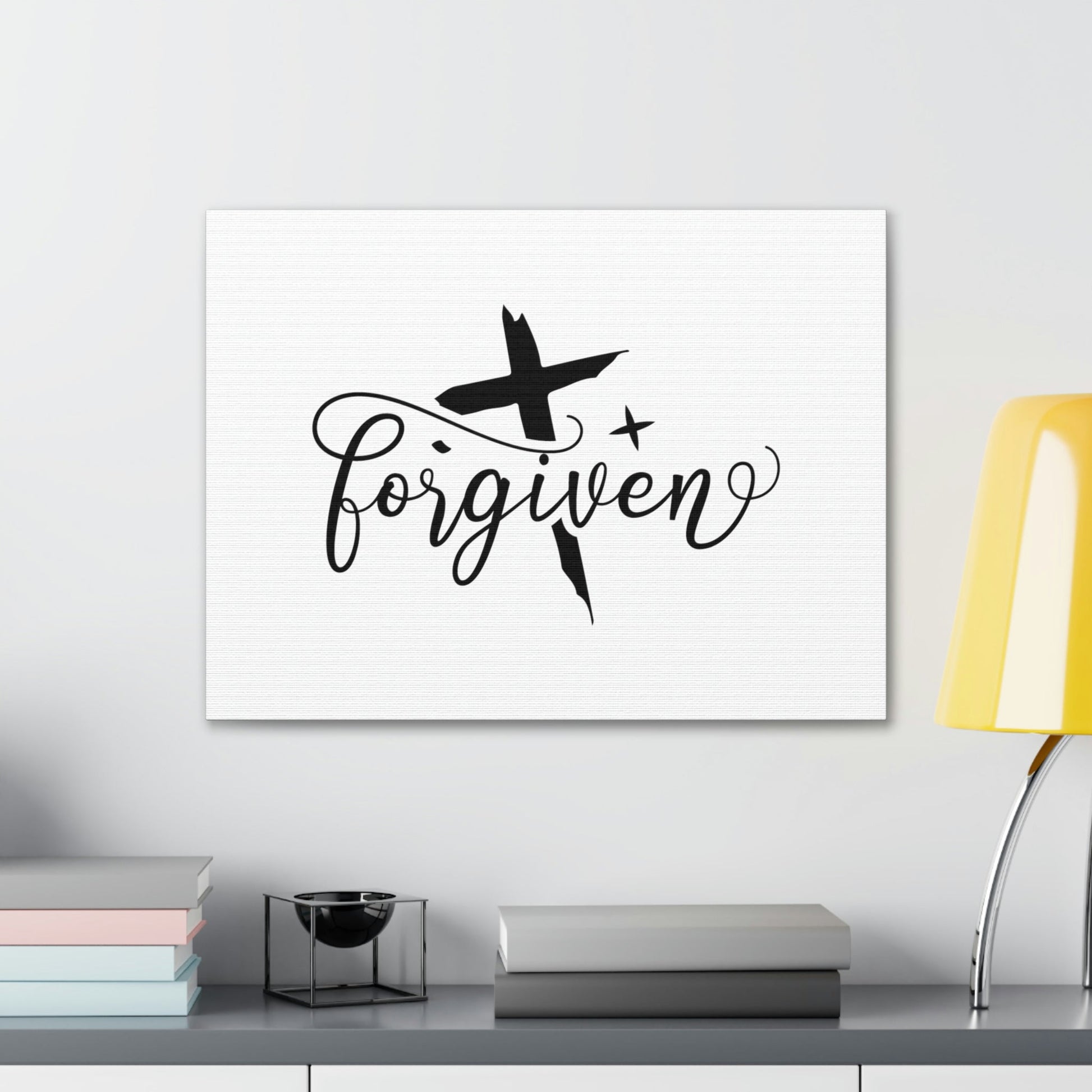 Forgiven Ephesians 4:32 Cross And Star Christian Wall Art Bible Verse Print Ready to Hang Unframed-Express Your Love Gifts