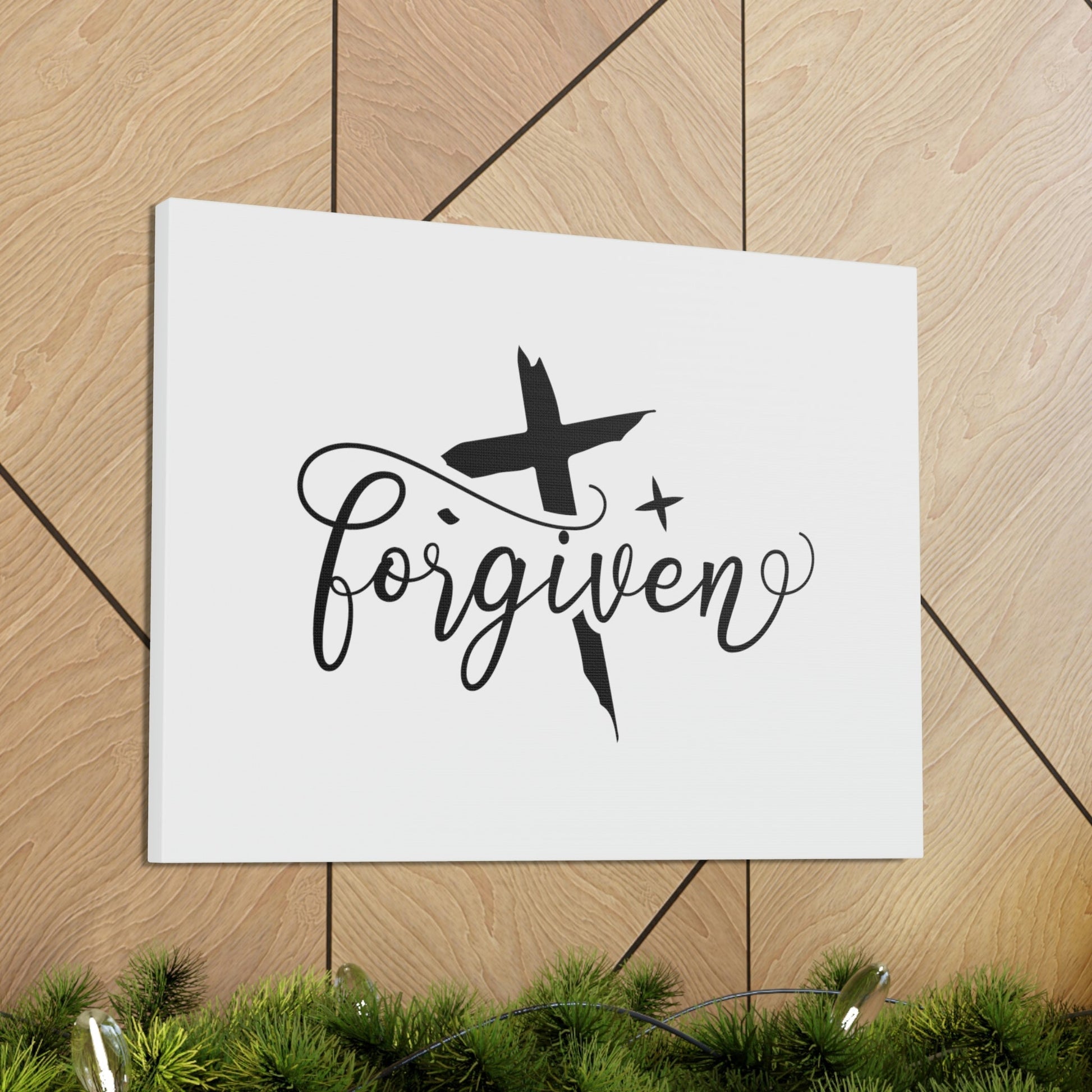 Forgiven Ephesians 4:32 Cross And Star Christian Wall Art Bible Verse Print Ready to Hang Unframed-Express Your Love Gifts