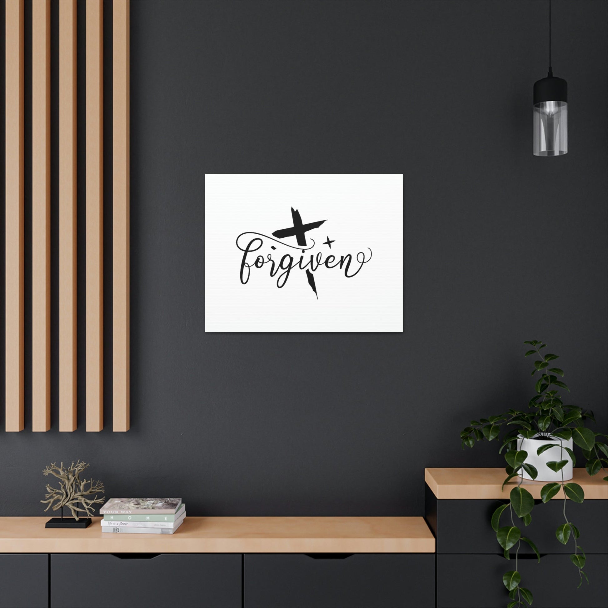 Forgiven Ephesians 4:32 Cross And Star Christian Wall Art Bible Verse Print Ready to Hang Unframed-Express Your Love Gifts