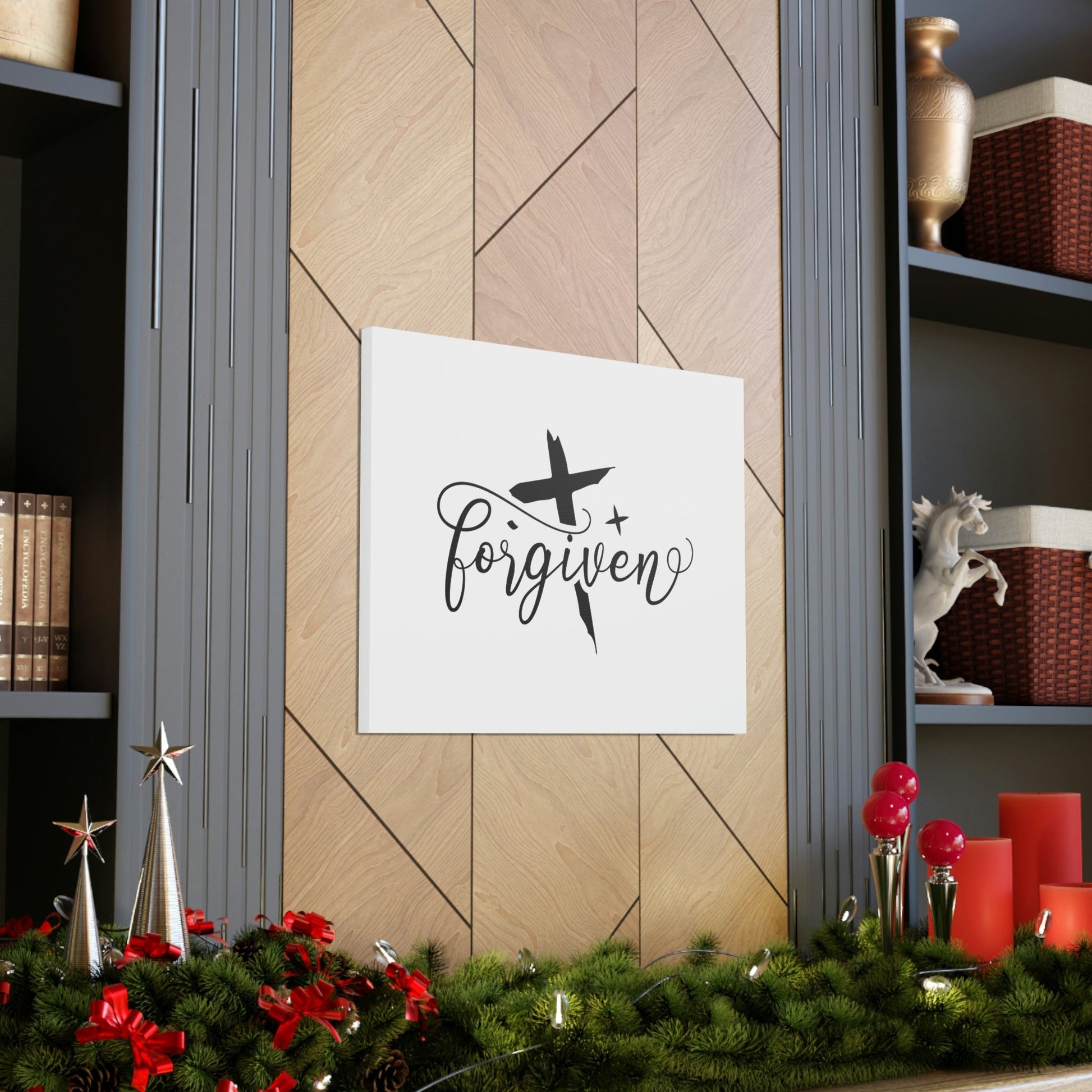 Forgiven Ephesians 4:32 Cross And Star Christian Wall Art Bible Verse Print Ready to Hang Unframed-Express Your Love Gifts