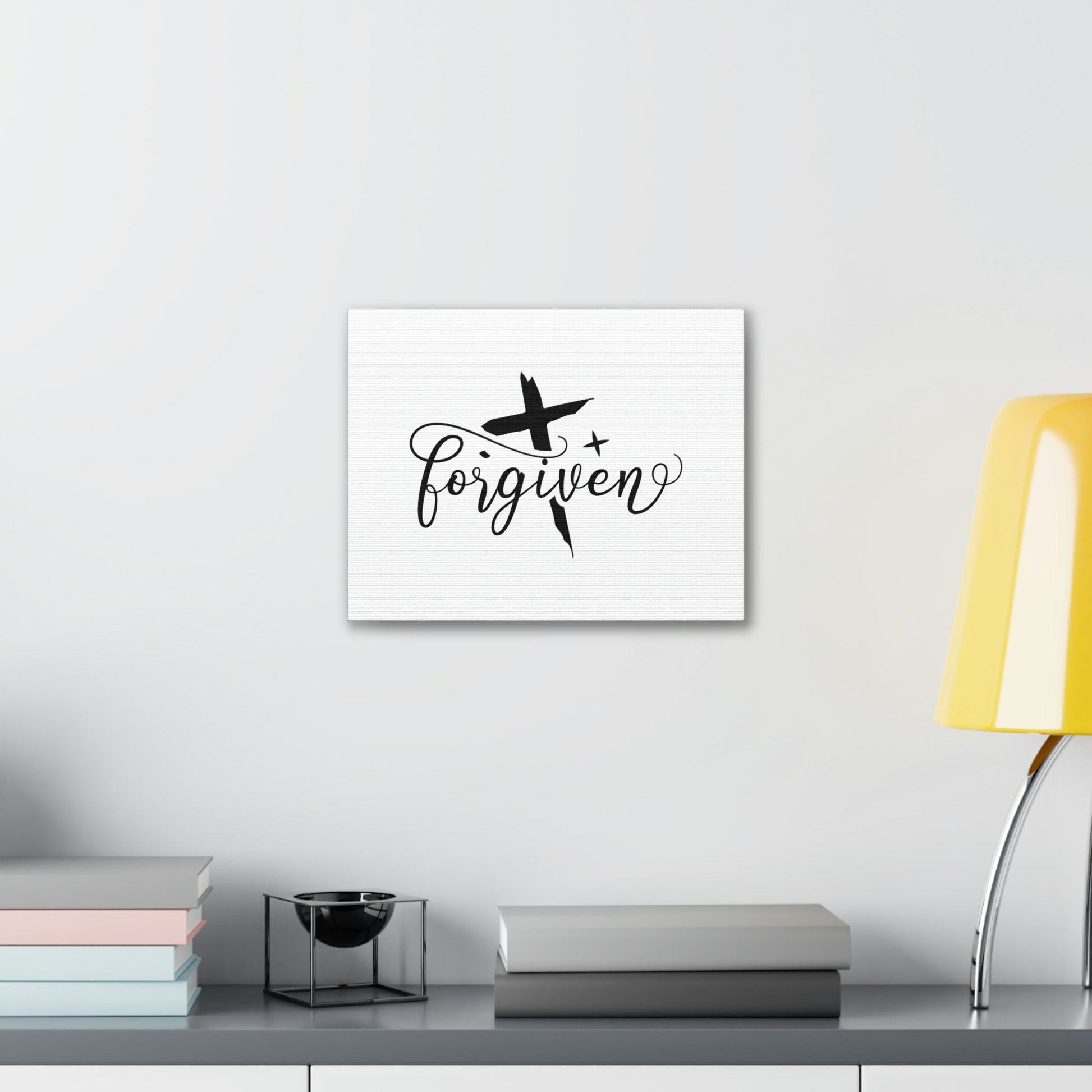Forgiven Ephesians 4:32 Cross And Star Christian Wall Art Bible Verse Print Ready to Hang Unframed-Express Your Love Gifts