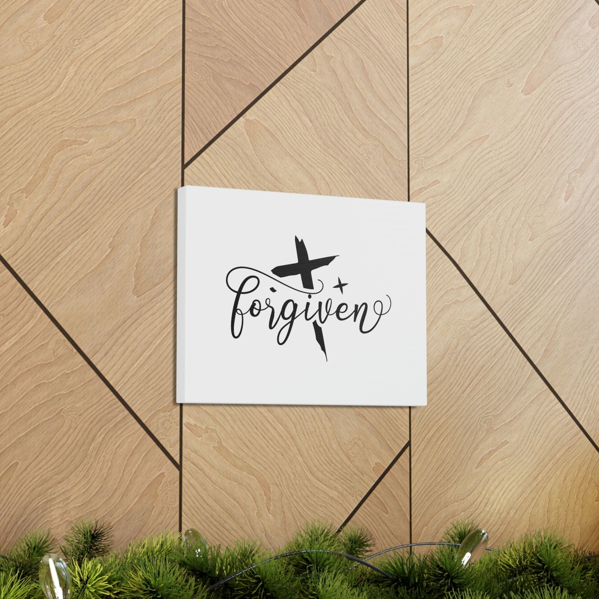 Forgiven Ephesians 4:32 Cross And Star Christian Wall Art Bible Verse Print Ready to Hang Unframed-Express Your Love Gifts