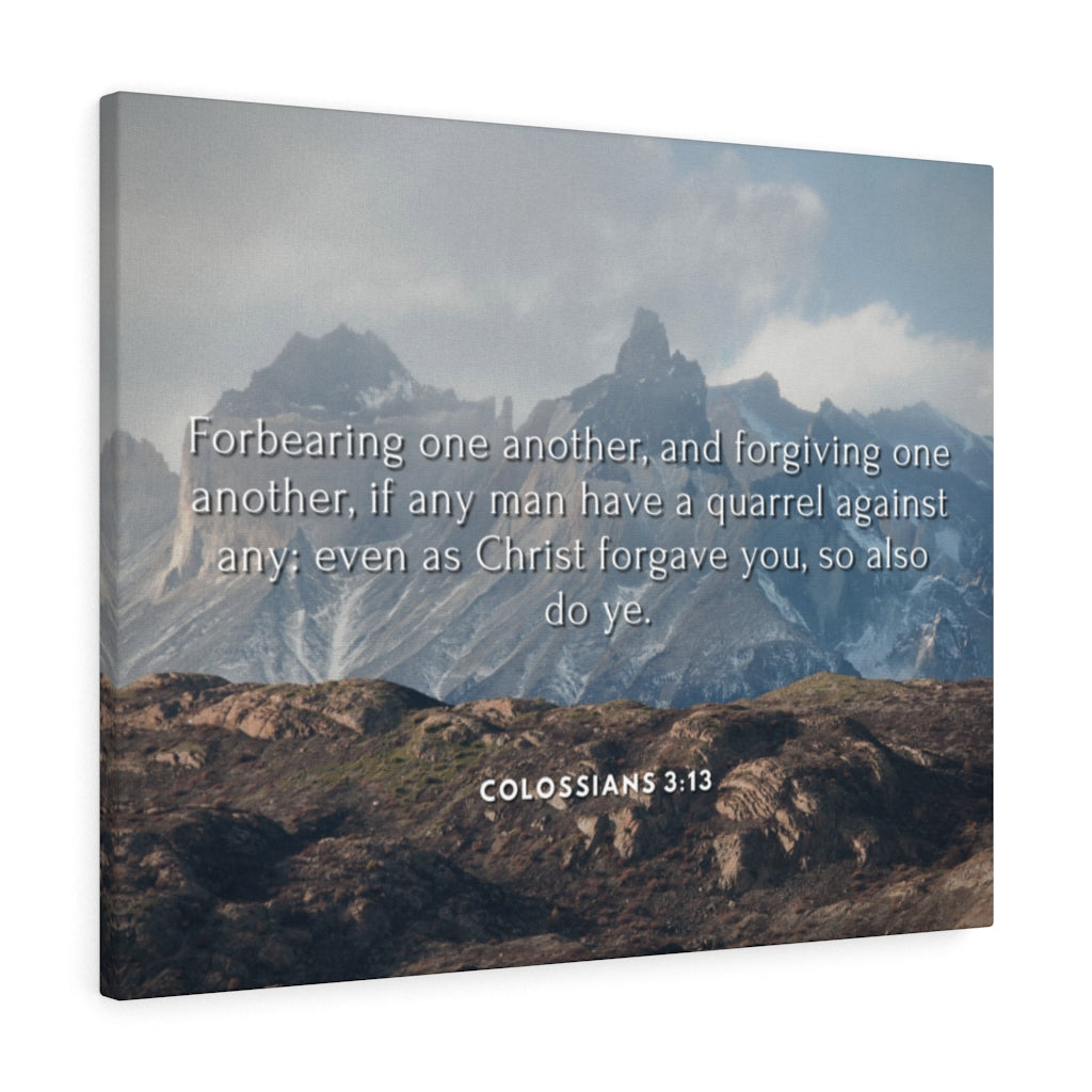 Forgiving One Another Colossians 3:13 Bible Verse Canvas Christian Wall Art Ready to Hang Unframed-Express Your Love Gifts