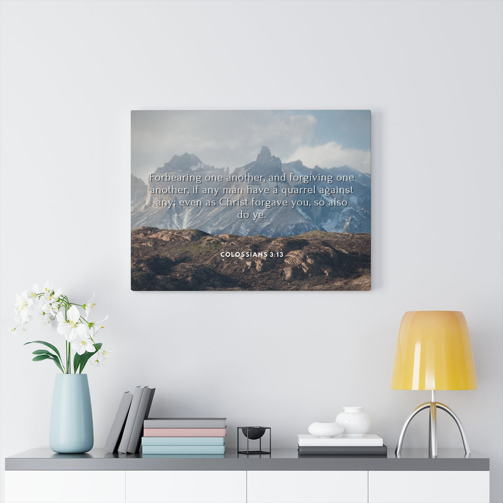 Scripture Walls Forgiving One Another Colossians 3:13 Bible Verse Canvas Christian Wall Art Ready to Hang Unframed-Express Your Love Gifts