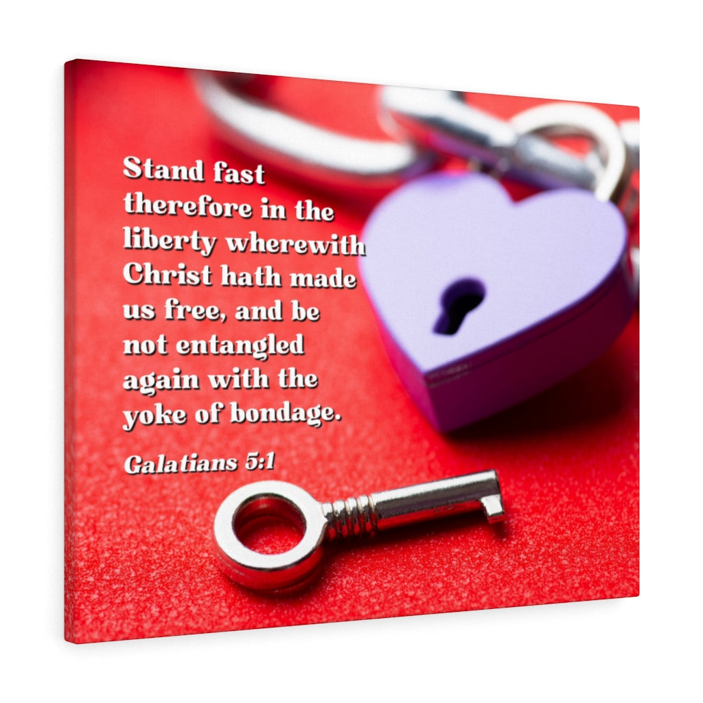 Free Galatians 5:1 Bible Verse Canvas Christian Wall Art Ready to Hang Unframed-Express Your Love Gifts