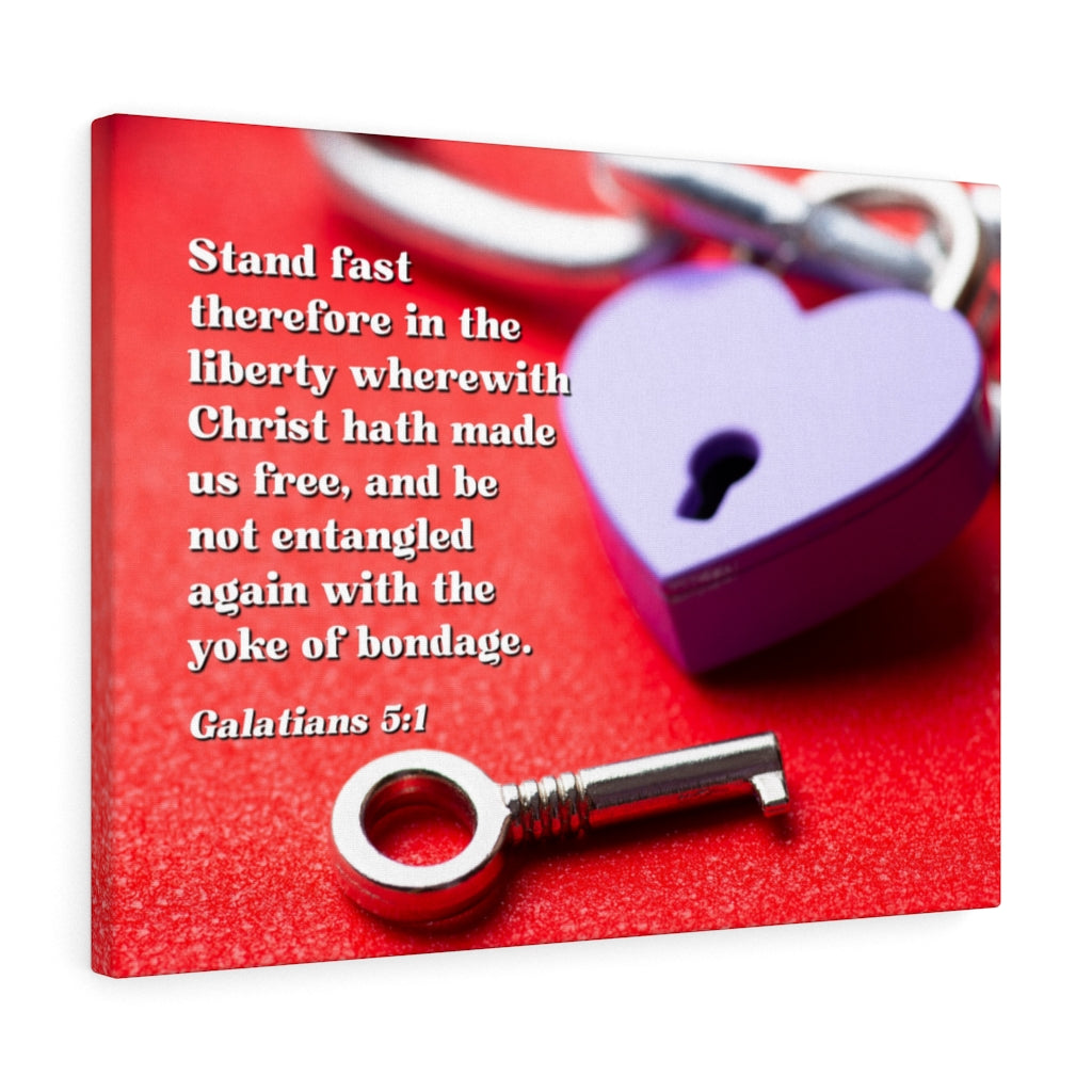 Free Galatians 5:1 Bible Verse Canvas Christian Wall Art Ready to Hang Unframed-Express Your Love Gifts