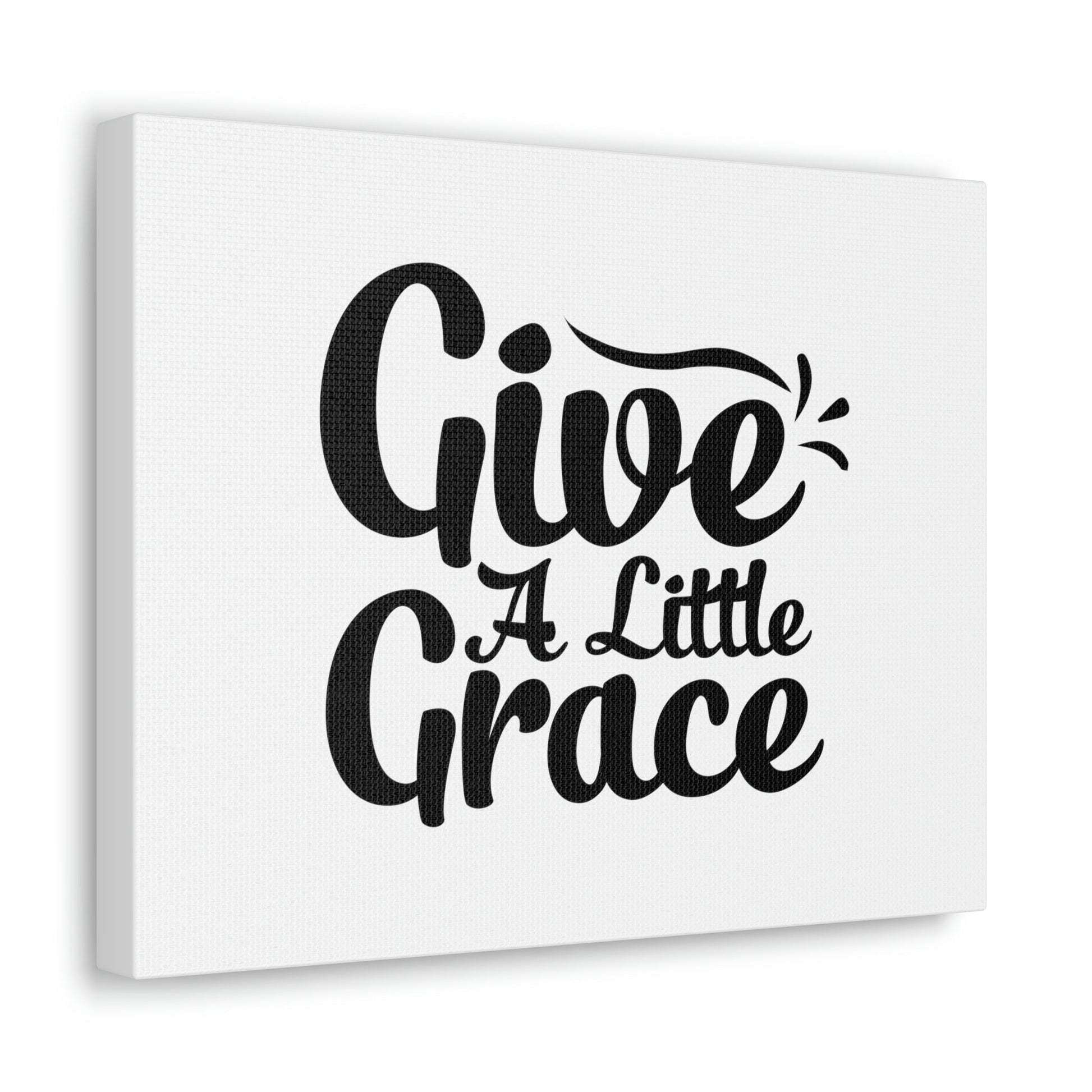Give A Little Grace Hebrews 4:16 Black Swish Christian Wall Art Bible Verse Print Ready to Hang Unframed-Express Your Love Gifts
