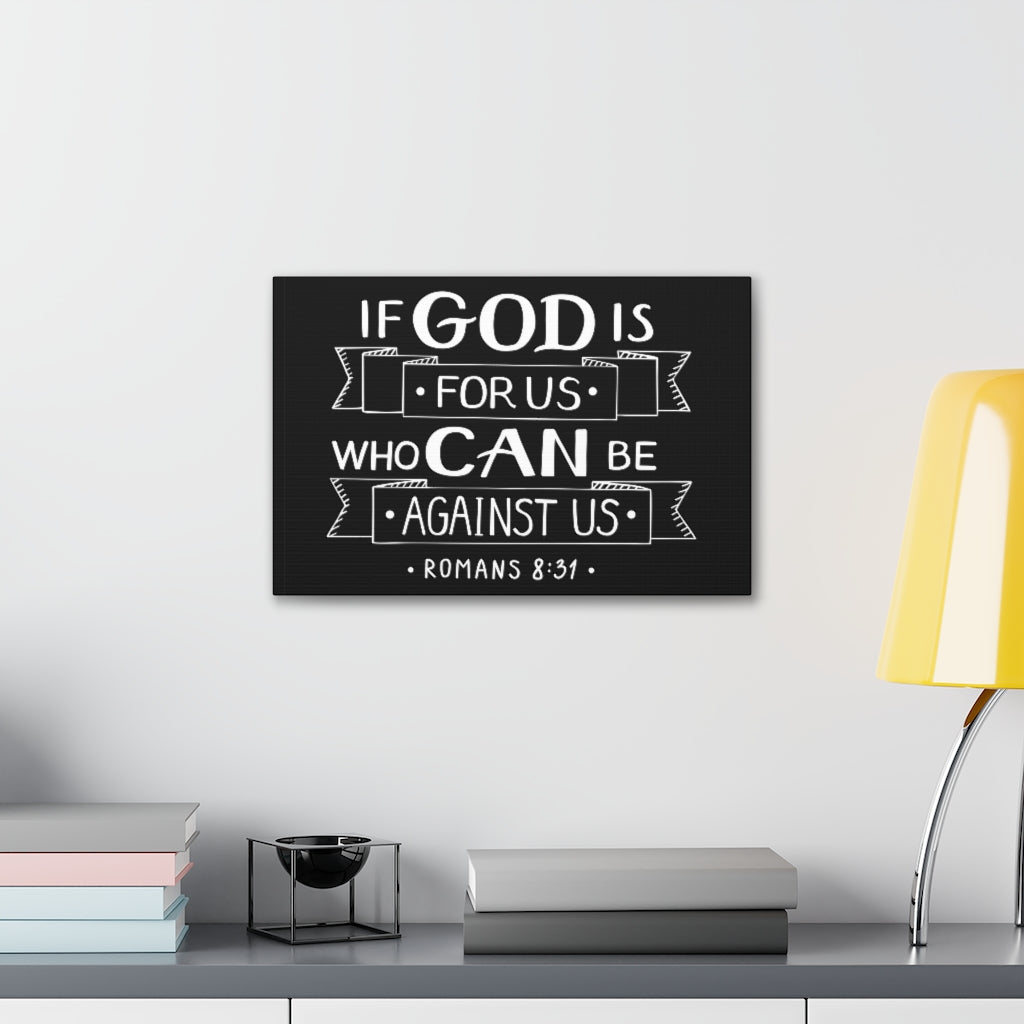 God For Us Matthew 6:33 Bible Verse Canvas Christian Wall Art Ready to Hang Unframed-Express Your Love Gifts