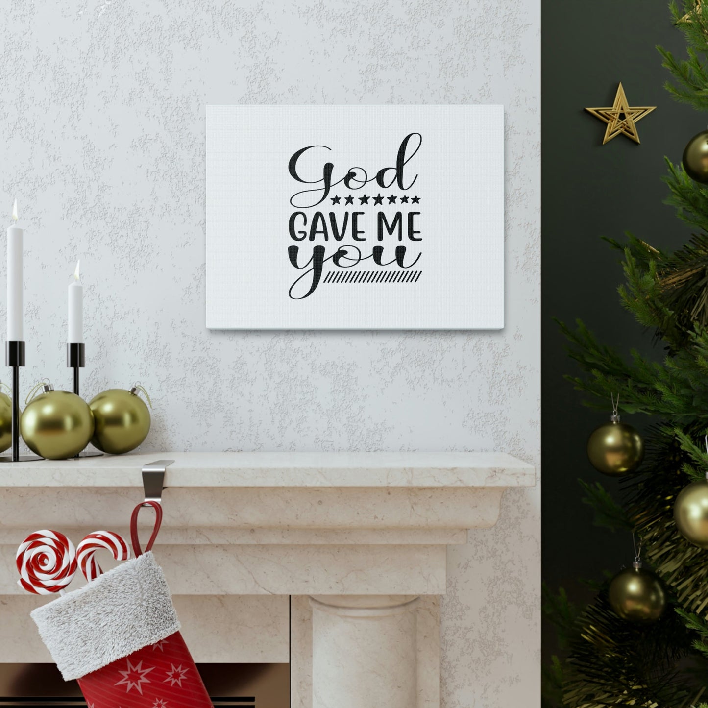 God Gave Me You James 1:17 Christian Wall Art Bible Verse Print Ready to Hang Unframed-Express Your Love Gifts