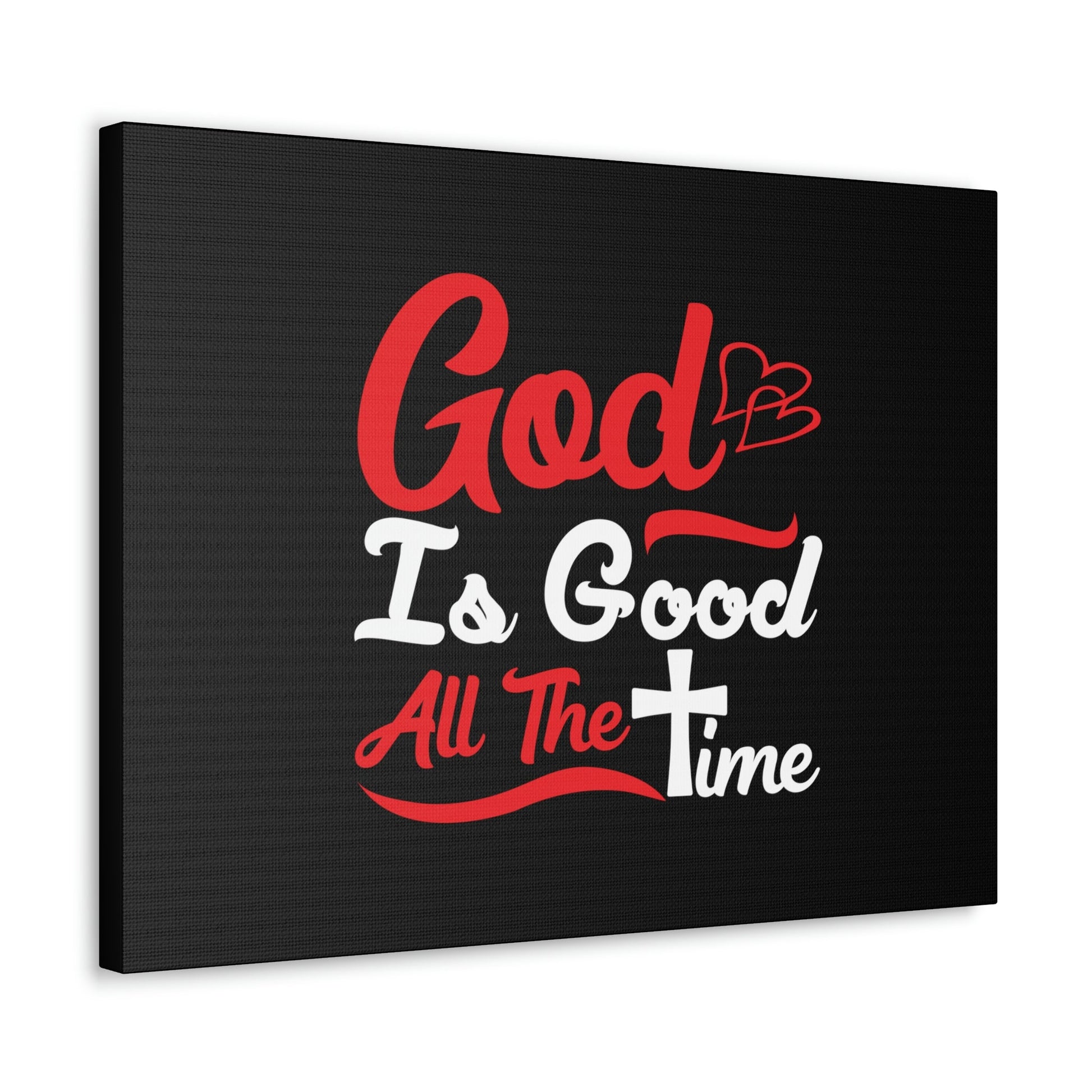 God Is Good All The Time Psalm 100:5 Red Christian Wall Art Bible Verse Print Ready to Hang Unframed-Express Your Love Gifts