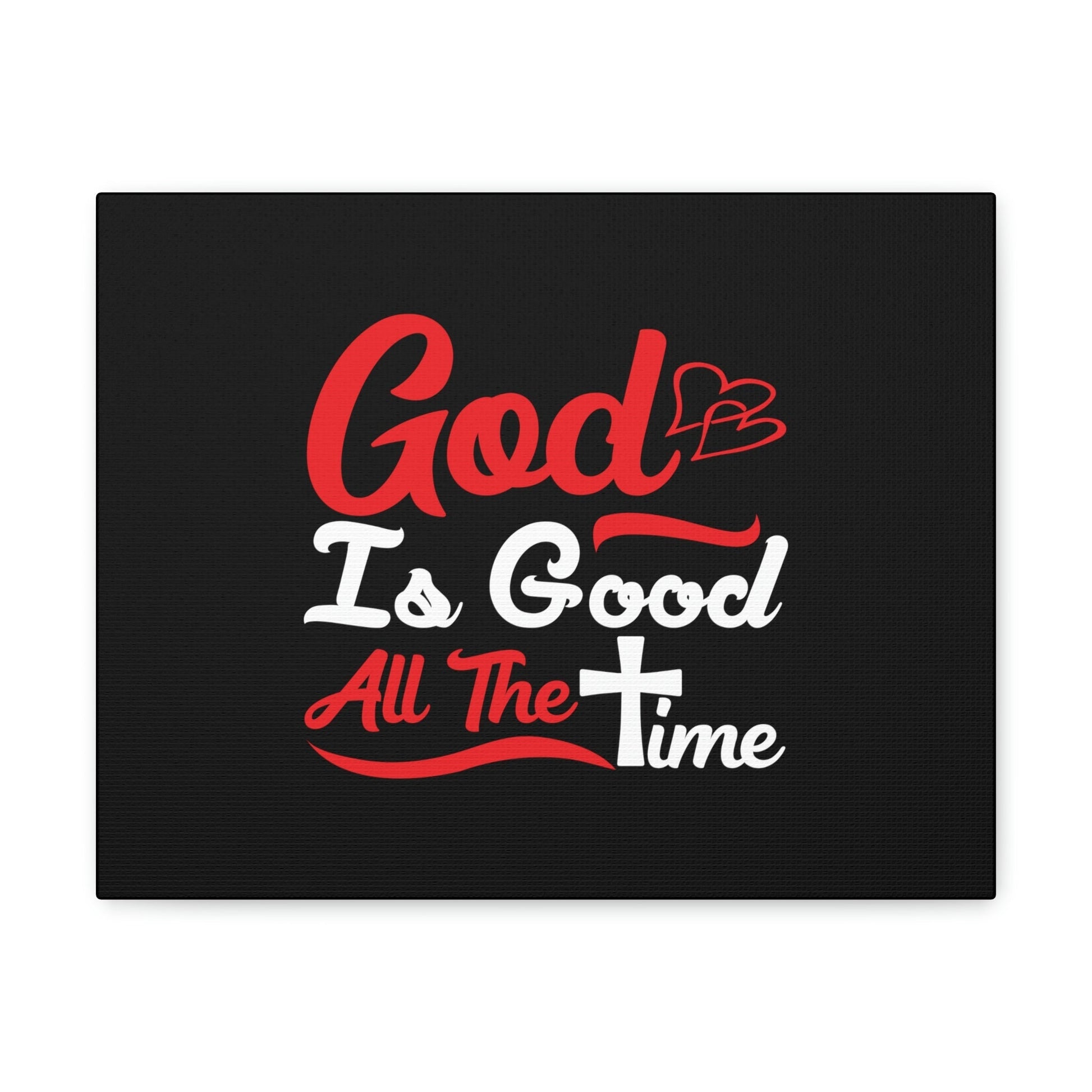 God Is Good All The Time Psalm 100:5 Red Christian Wall Art Bible Verse Print Ready to Hang Unframed-Express Your Love Gifts