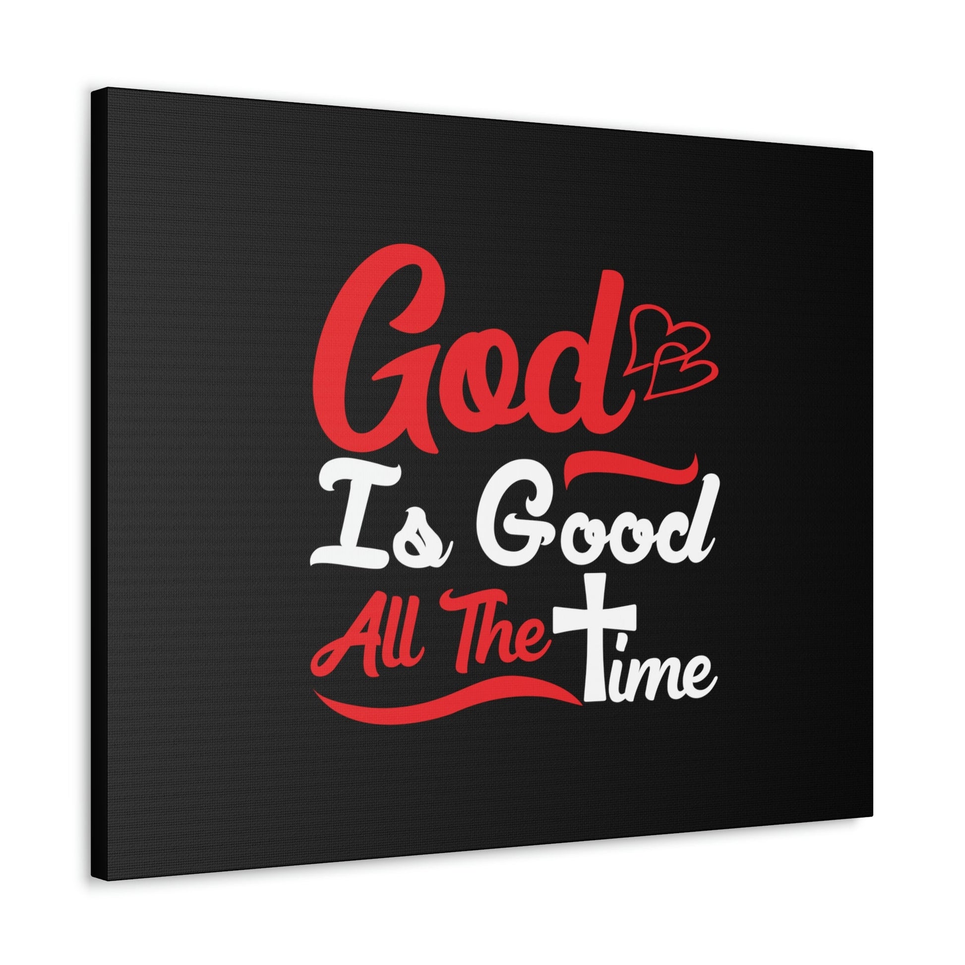 God Is Good All The Time Psalm 100:5 Red Christian Wall Art Bible Verse Print Ready to Hang Unframed-Express Your Love Gifts
