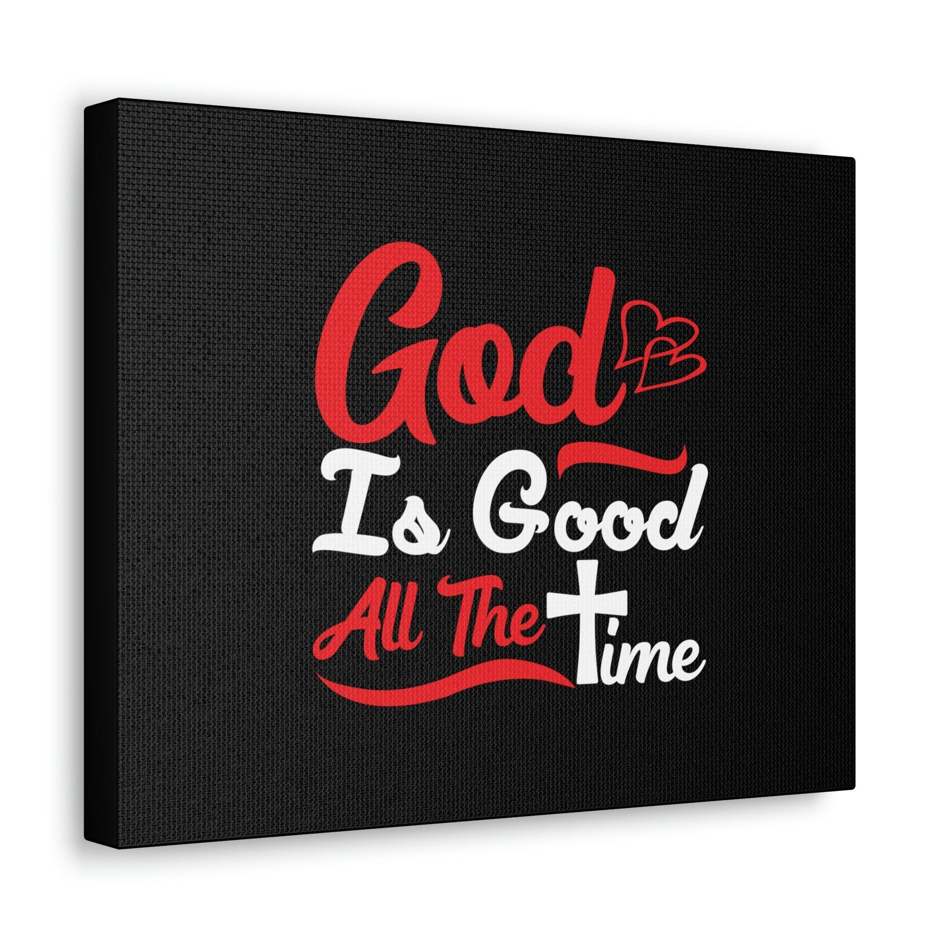 God Is Good All The Time Psalm 100:5 Red Christian Wall Art Bible Verse Print Ready to Hang Unframed-Express Your Love Gifts