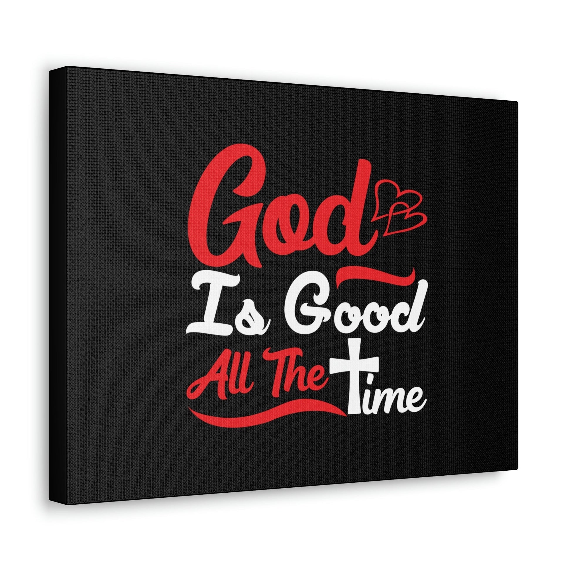God Is Good All The Time Psalm 100:5 Red Christian Wall Art Bible Verse Print Ready to Hang Unframed-Express Your Love Gifts