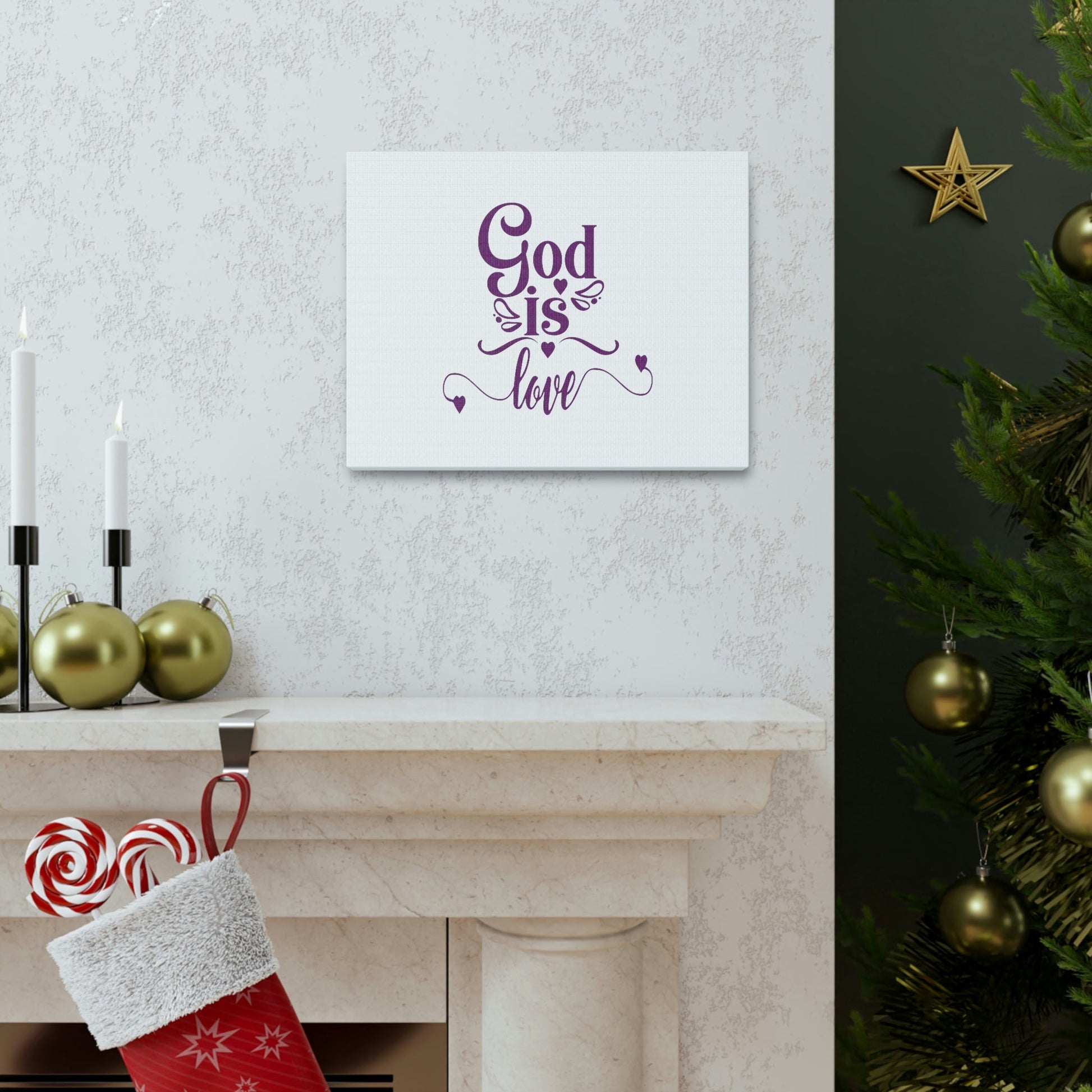 God Is Love 1 John 4:8 Christian Wall Art Bible Verse Print Ready to Hang Unframed-Express Your Love Gifts