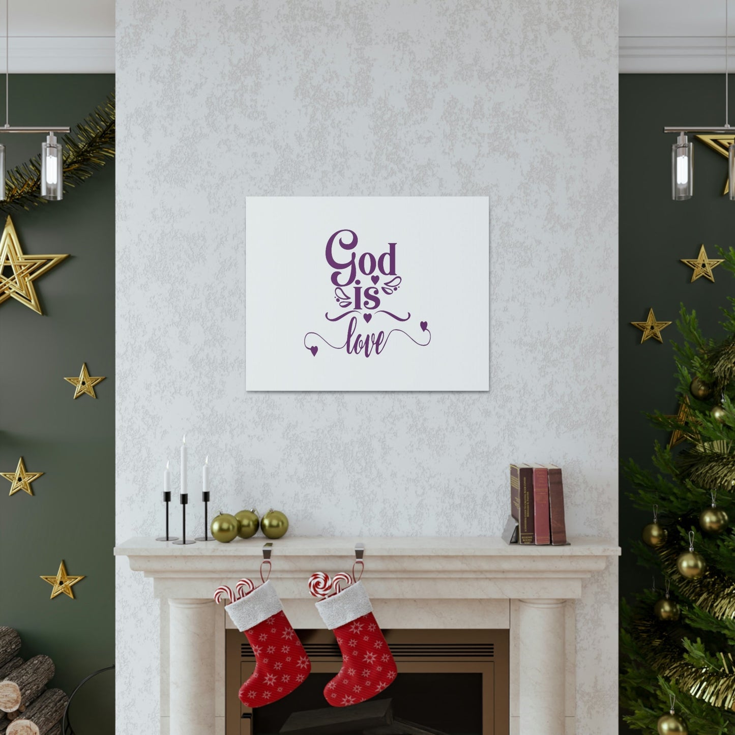 God Is Love 1 John 4:8 Christian Wall Art Bible Verse Print Ready to Hang Unframed-Express Your Love Gifts