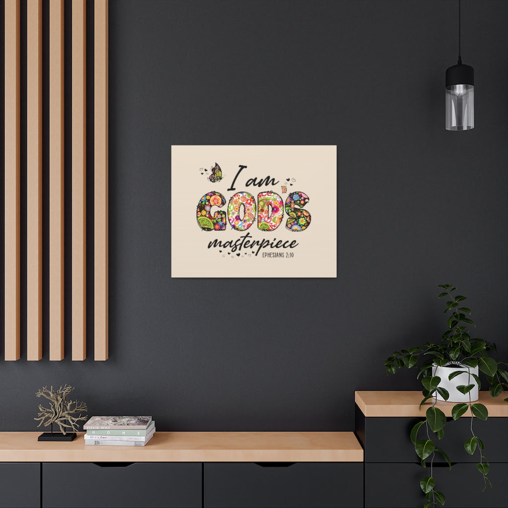 Scripture Walls God's Masterpiece Ephesians 2:10 Bible Verse Canvas Christian Wall Art Ready to Hang Unframed-Express Your Love Gifts