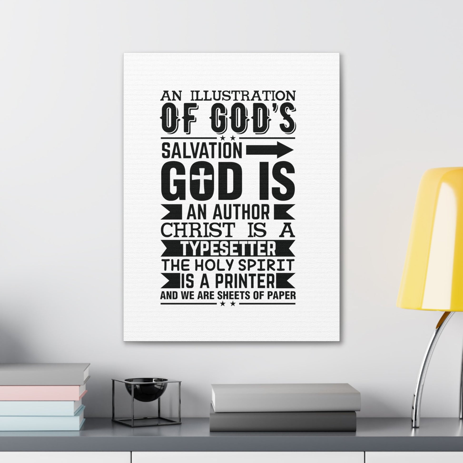 God's Salvation Titus 3:5 Christian Wall Art Bible Verse Print Ready to Hang Unframed-Express Your Love Gifts