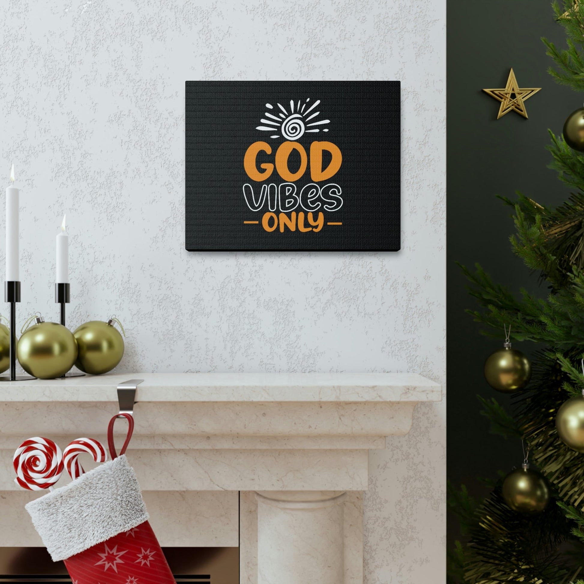 God Vibes Only John 14:27 White Sun Christian Wall Art Bible Verse Print Ready to Hang Unframed-Express Your Love Gifts