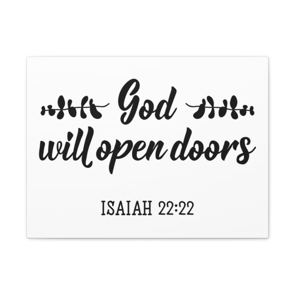 God Will Open Doors Isaiah 22:22 Christian Wall Art Bible Verse Print Ready To Hang Unframed-Express Your Love Gifts