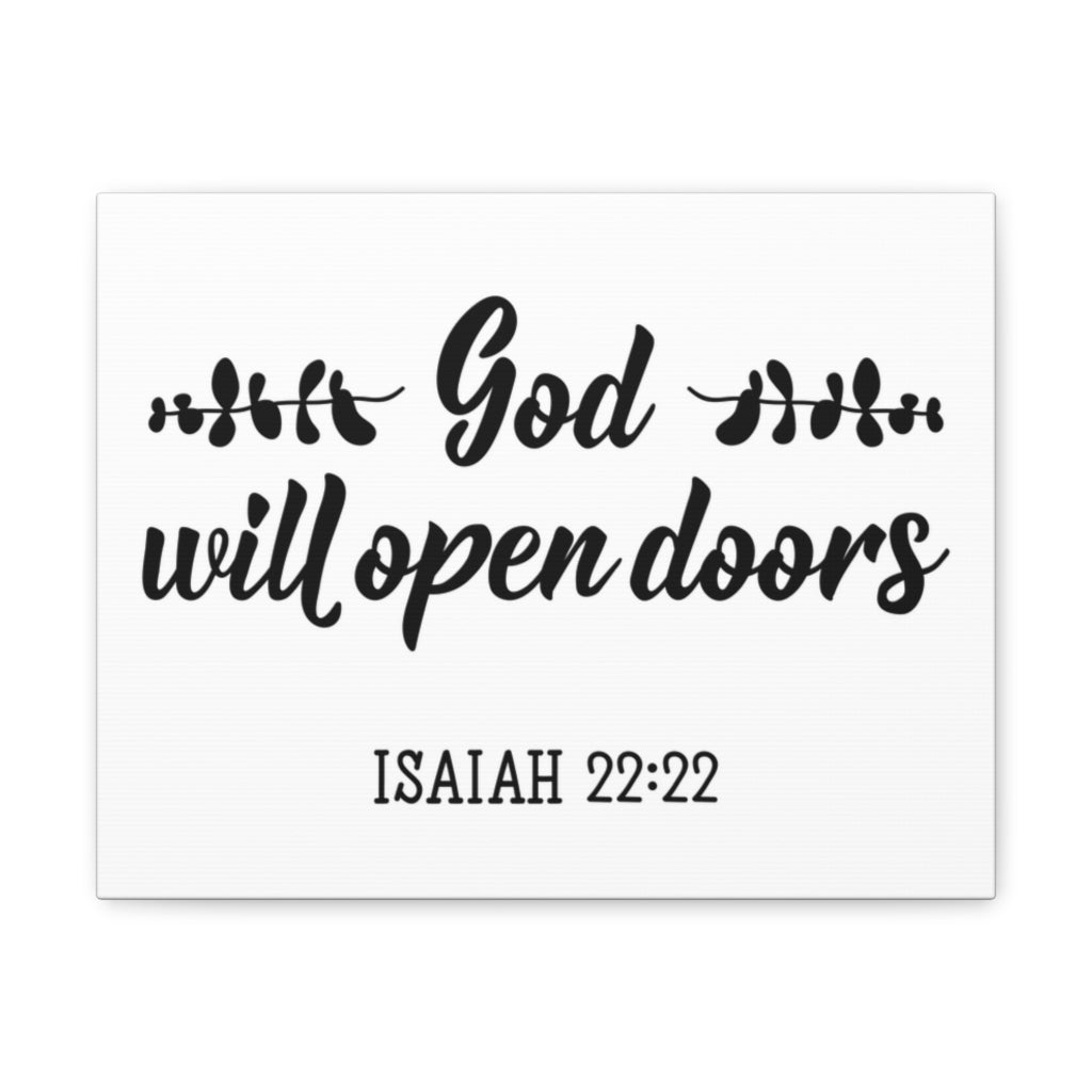 God Will Open Doors Isaiah 22:22 Christian Wall Art Bible Verse Print Ready To Hang Unframed-Express Your Love Gifts