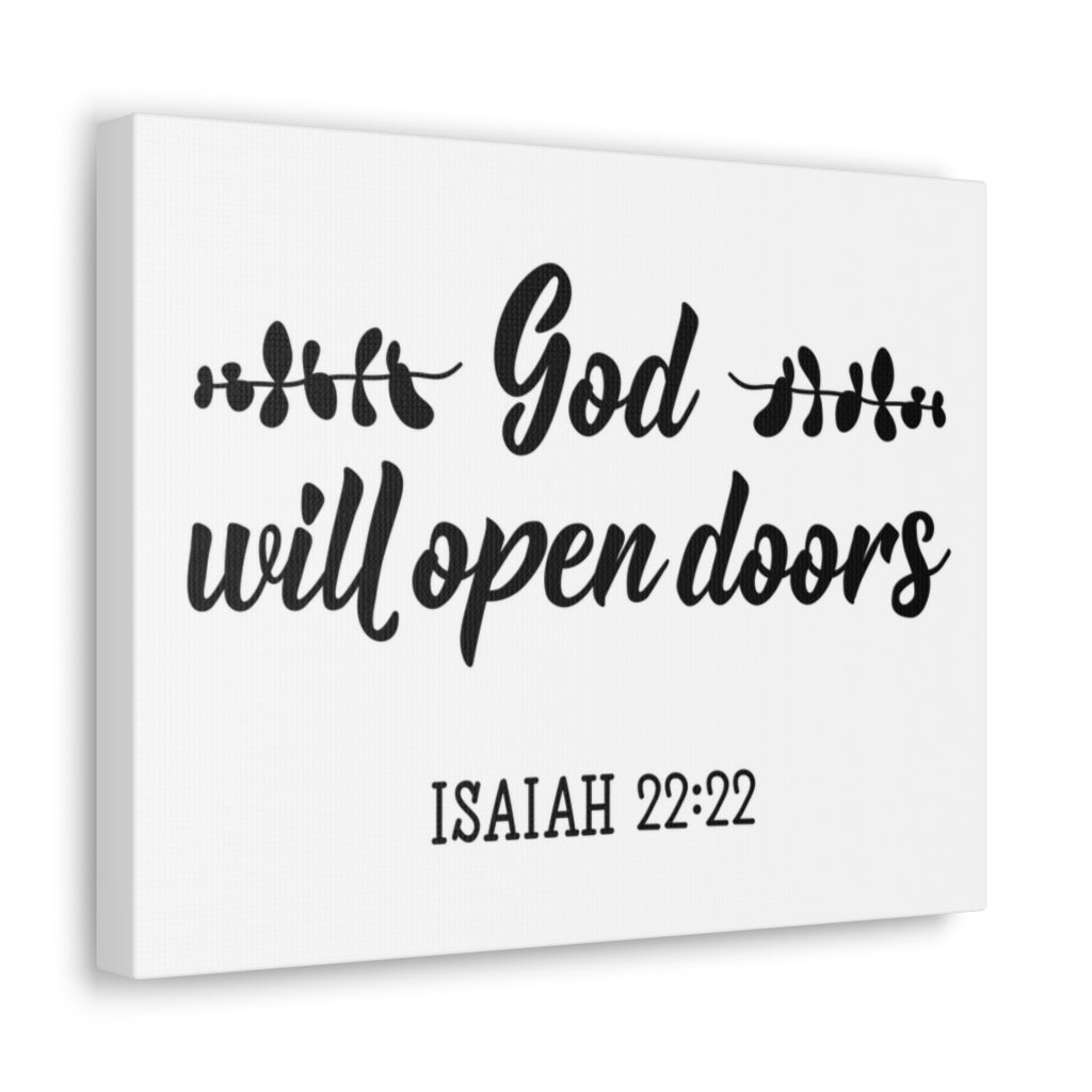 God Will Open Doors Isaiah 22:22 Christian Wall Art Bible Verse Print Ready To Hang Unframed-Express Your Love Gifts