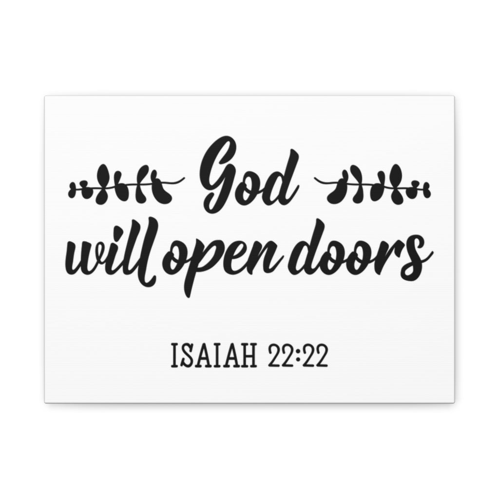 God Will Open Doors Isaiah 22:22 Christian Wall Art Bible Verse Print Ready To Hang Unframed-Express Your Love Gifts