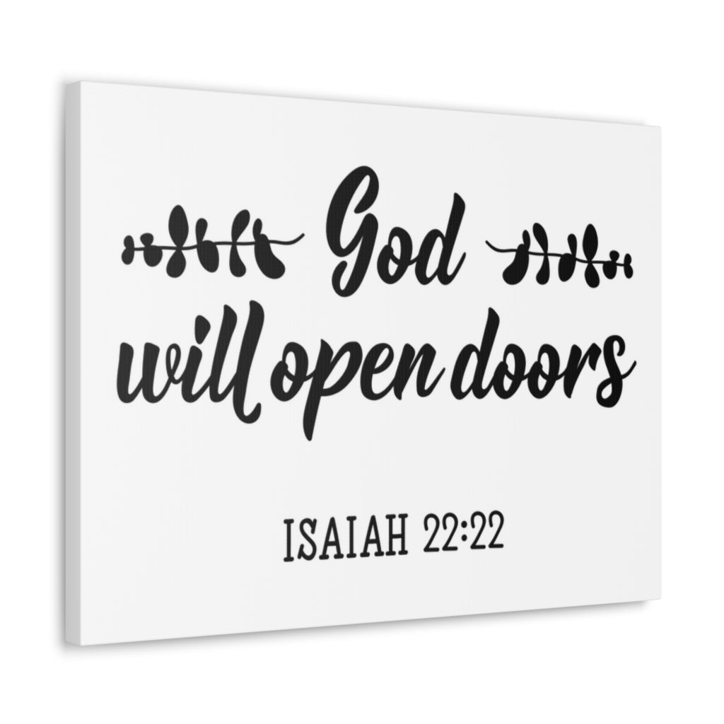 God Will Open Doors Isaiah 22:22 Christian Wall Art Bible Verse Print Ready To Hang Unframed-Express Your Love Gifts