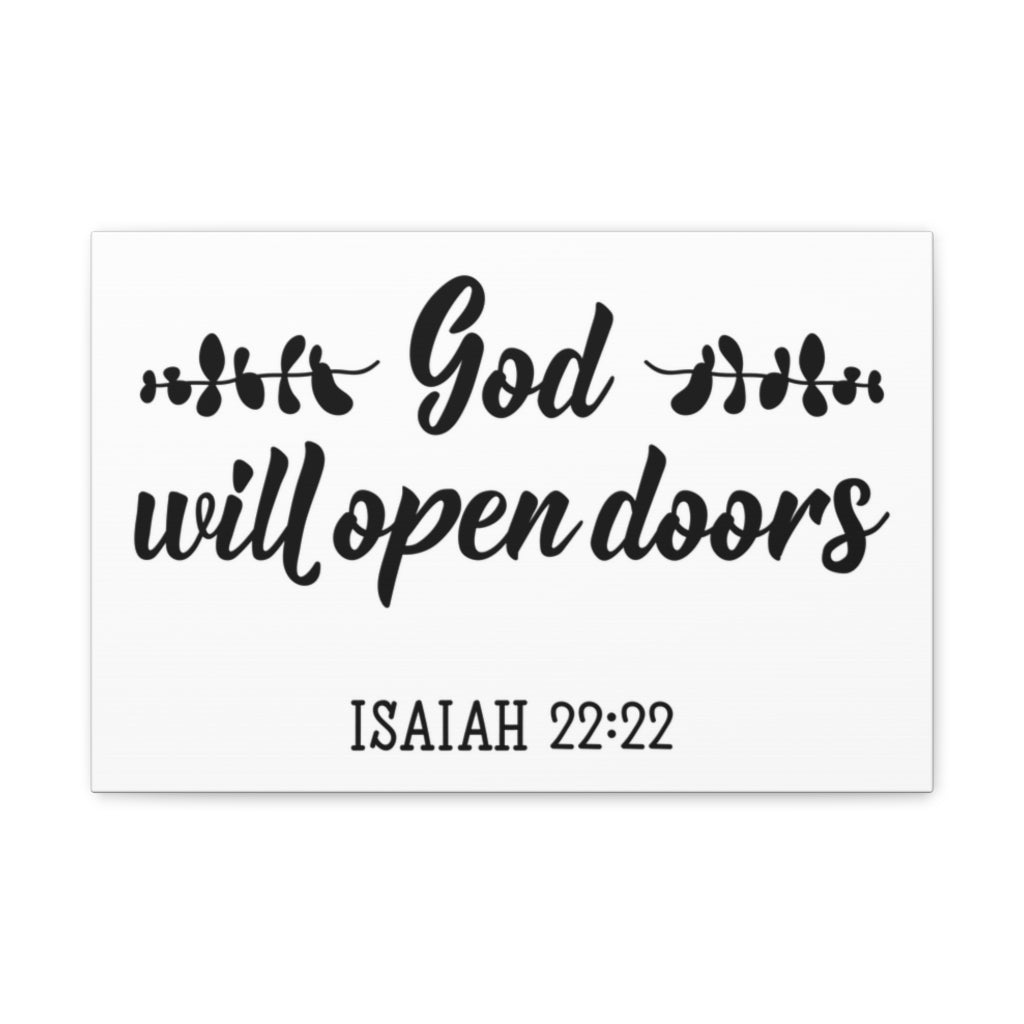 God Will Open Doors Isaiah 22:22 Christian Wall Art Bible Verse Print Ready To Hang Unframed-Express Your Love Gifts