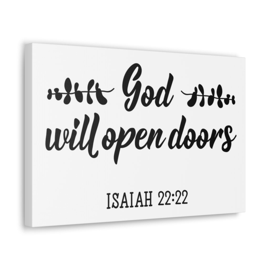 God Will Open Doors Isaiah 22:22 Christian Wall Art Bible Verse Print Ready To Hang Unframed-Express Your Love Gifts