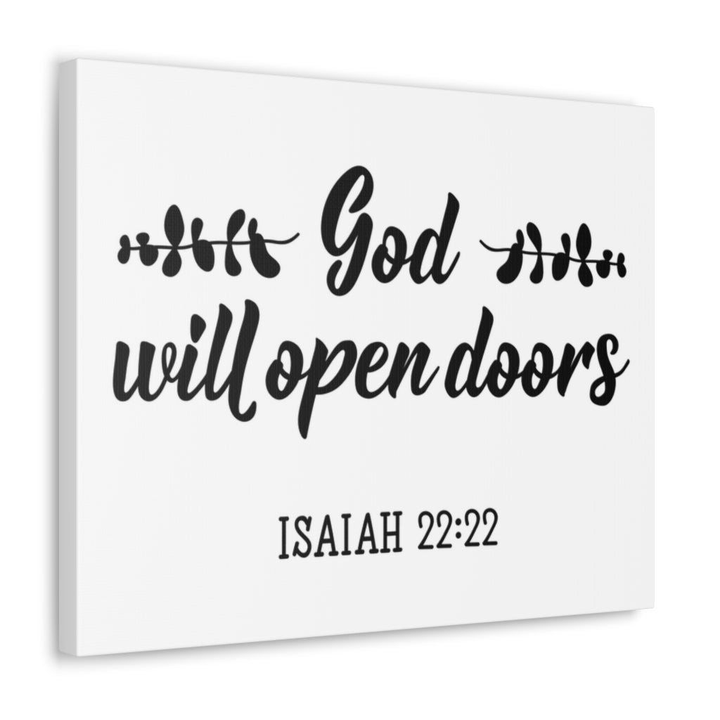 God Will Open Doors Isaiah 22:22 Christian Wall Art Bible Verse Print Ready To Hang Unframed-Express Your Love Gifts