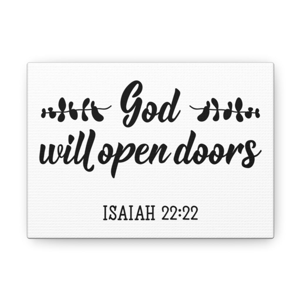 God Will Open Doors Isaiah 22:22 Christian Wall Art Bible Verse Print Ready To Hang Unframed-Express Your Love Gifts