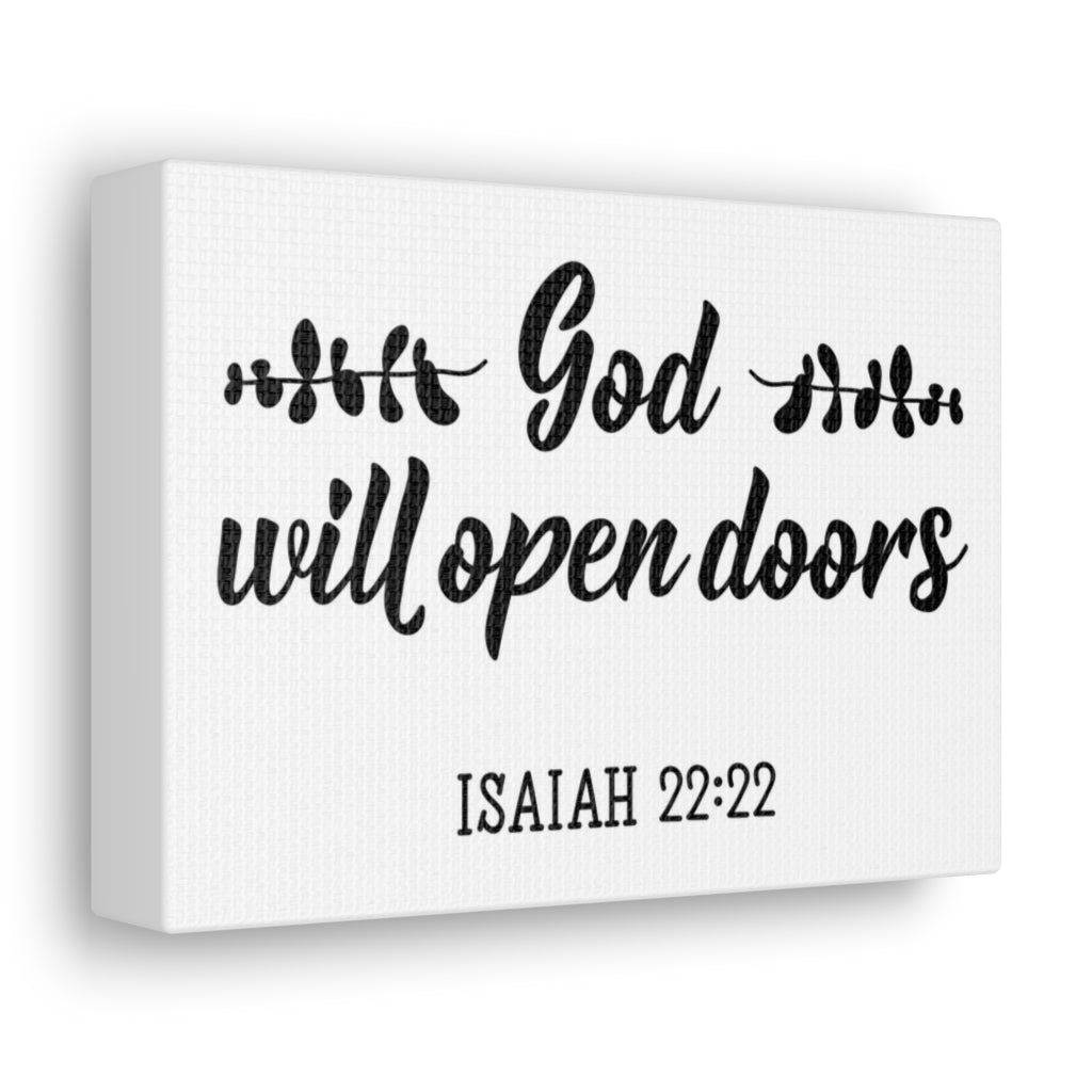 God Will Open Doors Isaiah 22:22 Christian Wall Art Bible Verse Print Ready To Hang Unframed-Express Your Love Gifts