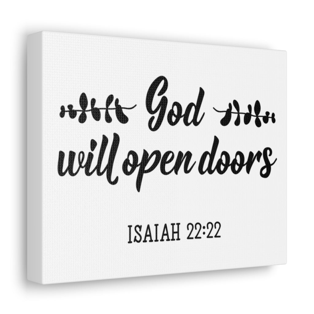 God Will Open Doors Isaiah 22:22 Christian Wall Art Bible Verse Print Ready To Hang Unframed-Express Your Love Gifts
