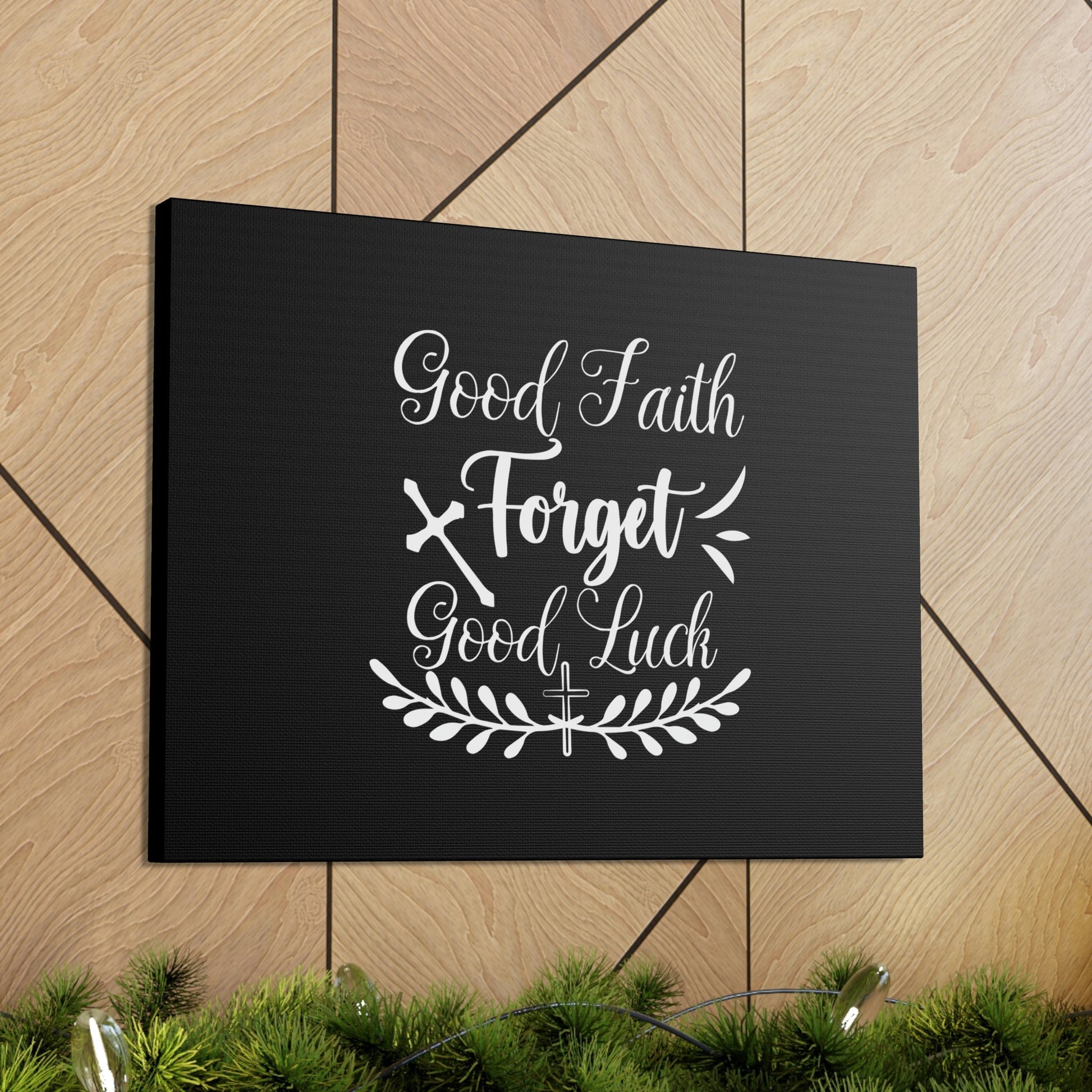 Good Faith Forget Good Luck Hebrews 11:1 Christian Wall Art Bible Verse Print Ready to Hang Unframed-Express Your Love Gifts