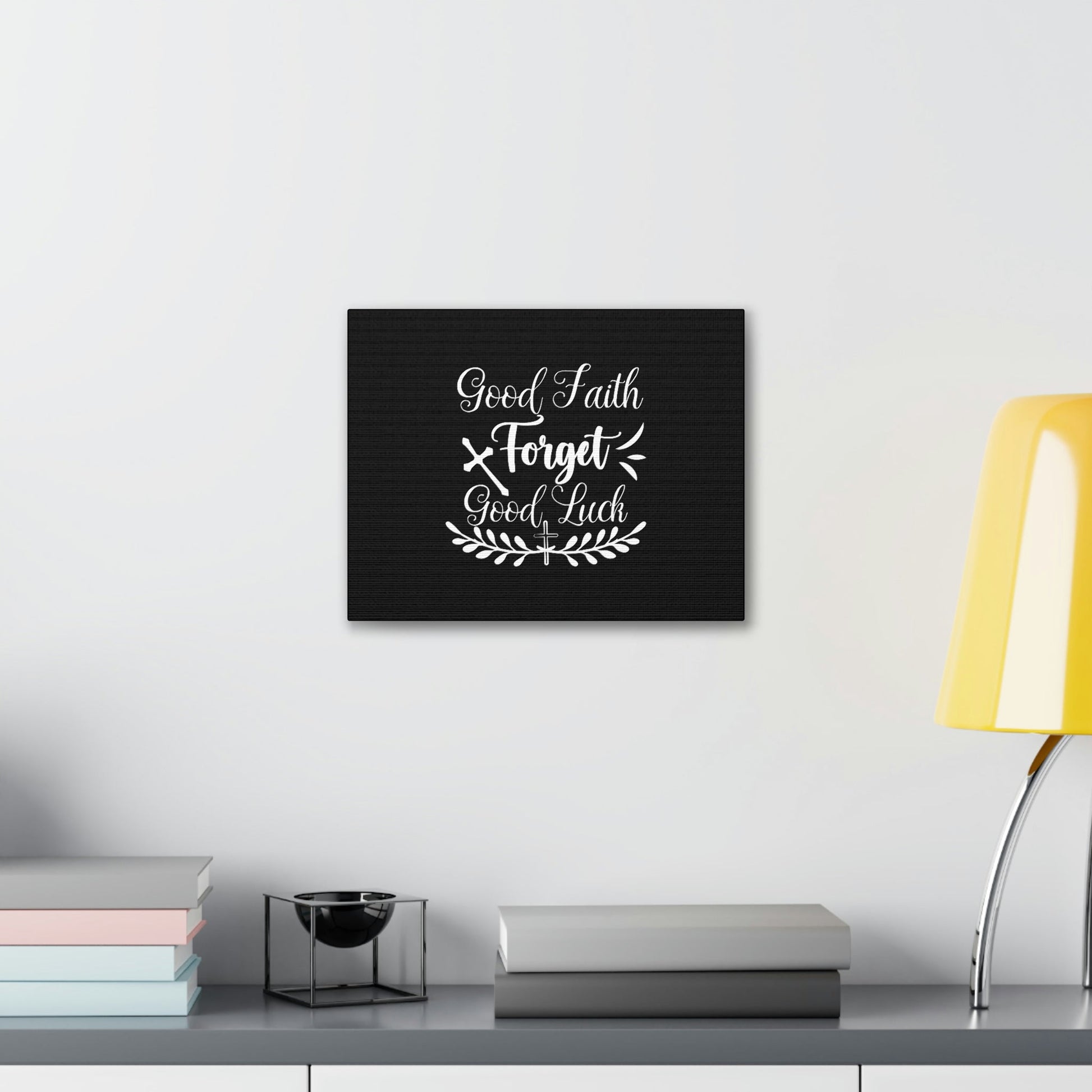 Good Faith Forget Good Luck Hebrews 11:1 Christian Wall Art Bible Verse Print Ready to Hang Unframed-Express Your Love Gifts
