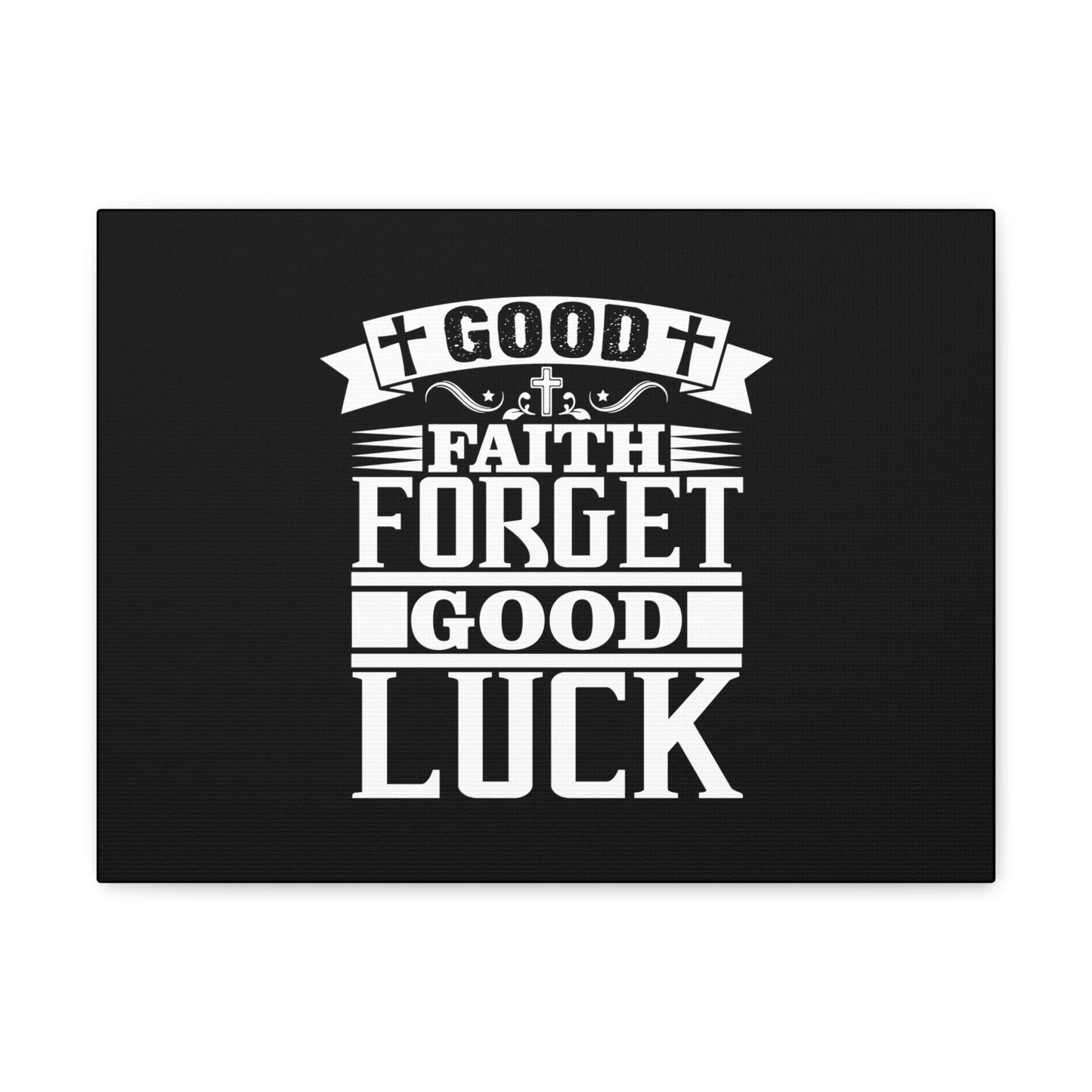 Good Luck Hebrews 11:1 Cross Black Christian Wall Art Bible Verse Print Ready to Hang Unframed-Express Your Love Gifts