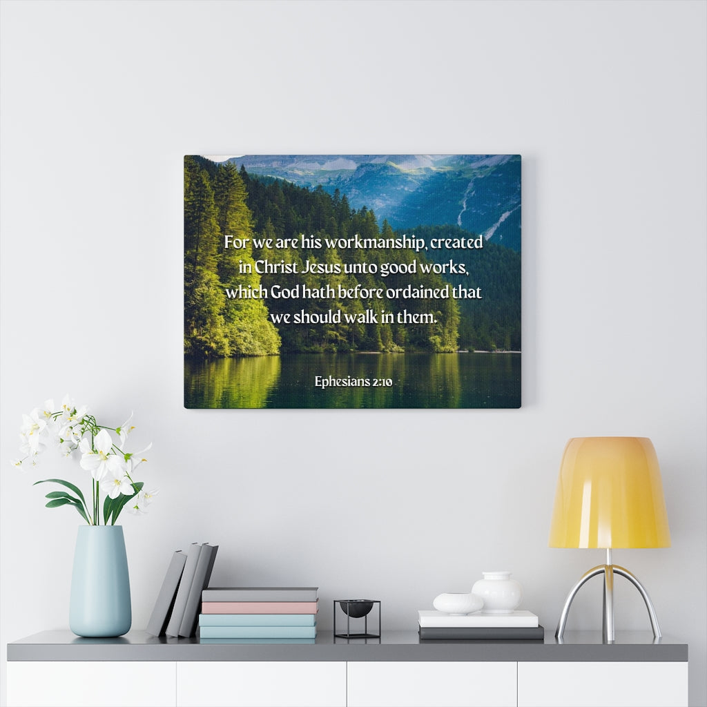 Good Works Ephesians 2:10 Bible Verse Canvas Christian Wall Art Ready to Hang Unframed-Express Your Love Gifts