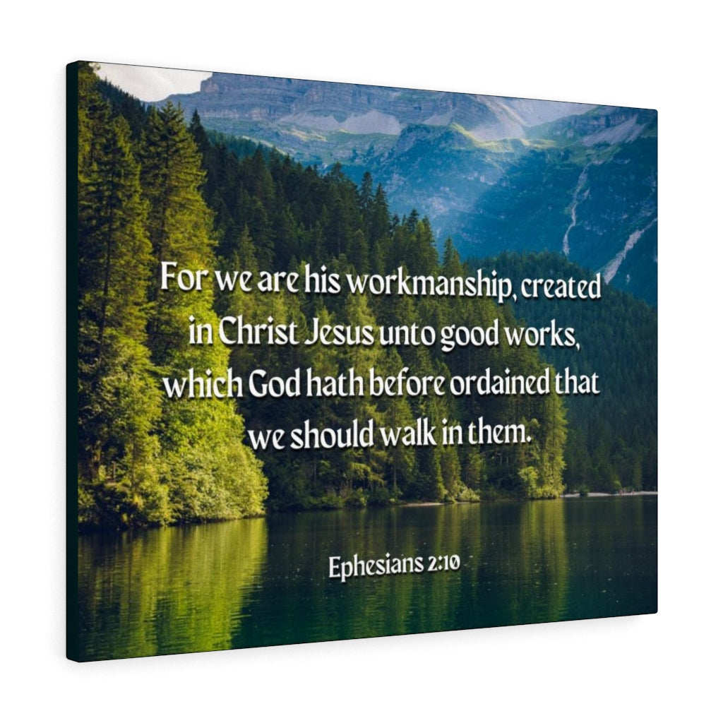 Good Works Ephesians 2:10 Bible Verse Canvas Christian Wall Art Ready to Hang Unframed-Express Your Love Gifts